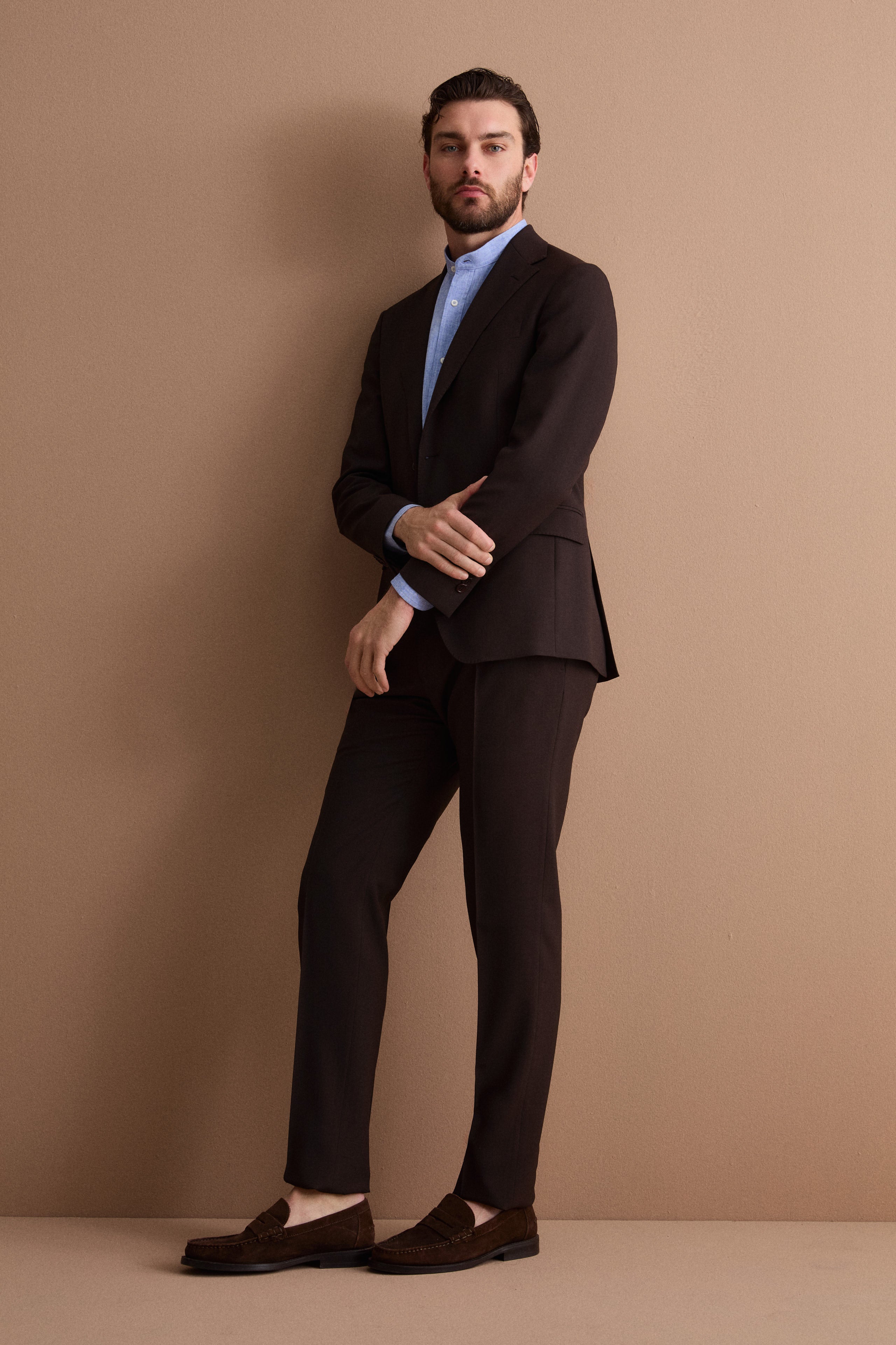 Costume Monopoint iTravel en Laine Vierge - marron