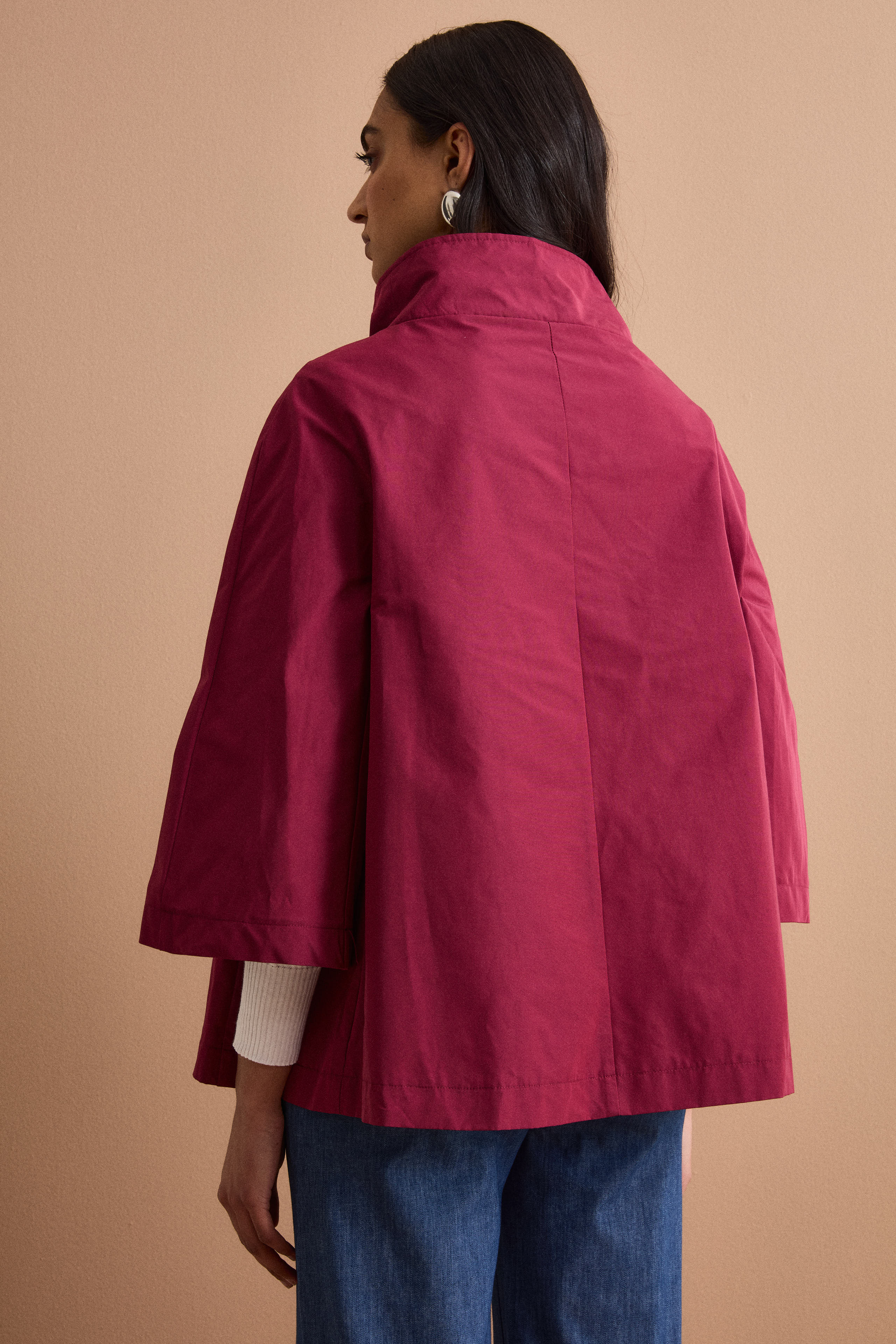 Cappa Over Sfoderata in Misto Cotone - BORDEAUX
