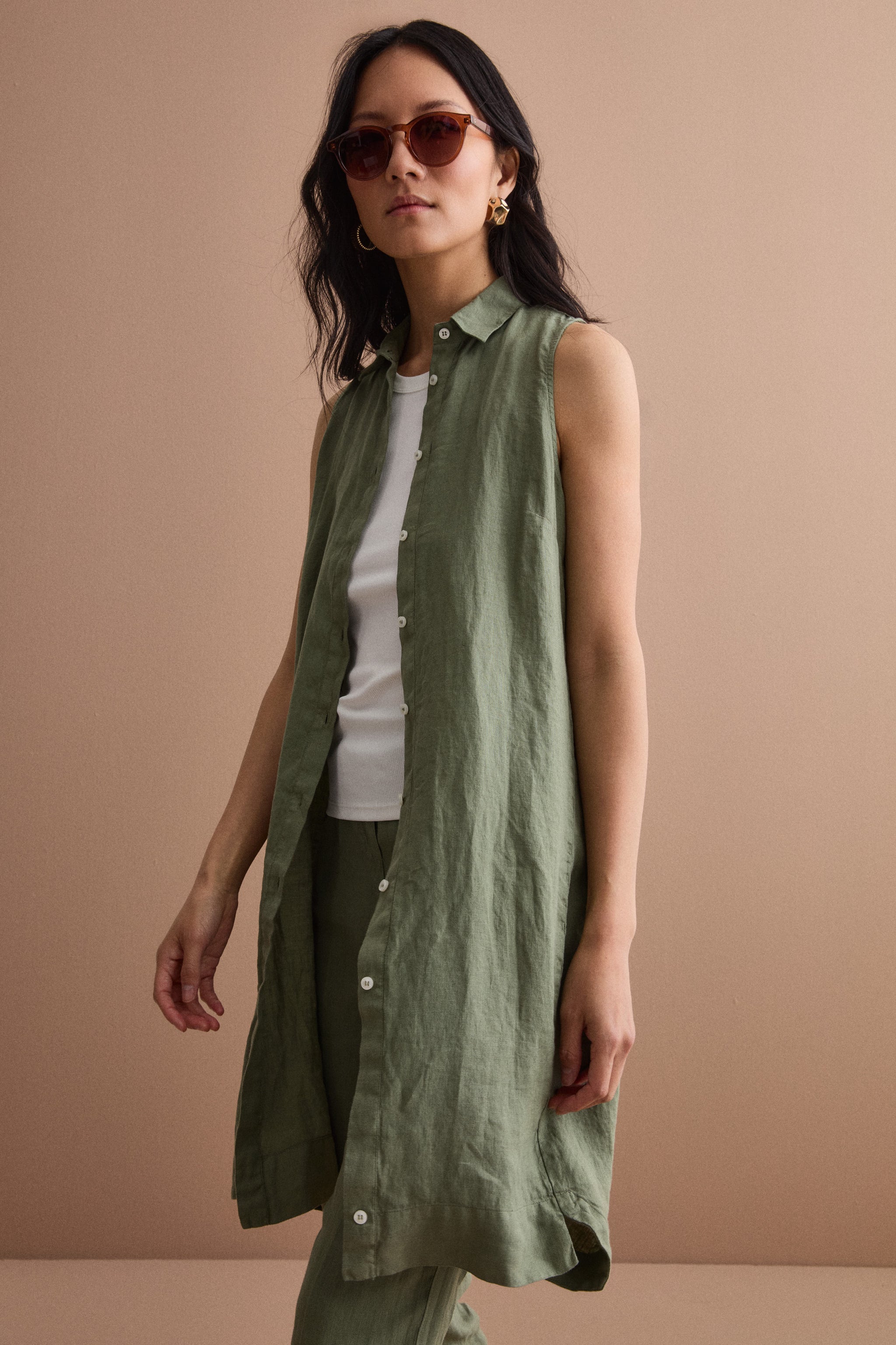 shirt dress sleeveless Casual Shirt Dress for Women Summer Sleeveless Collared Business Work Dress Pleated T-Shirt Midi Dresses with Belt Blue at Amazon Women's Clothing store