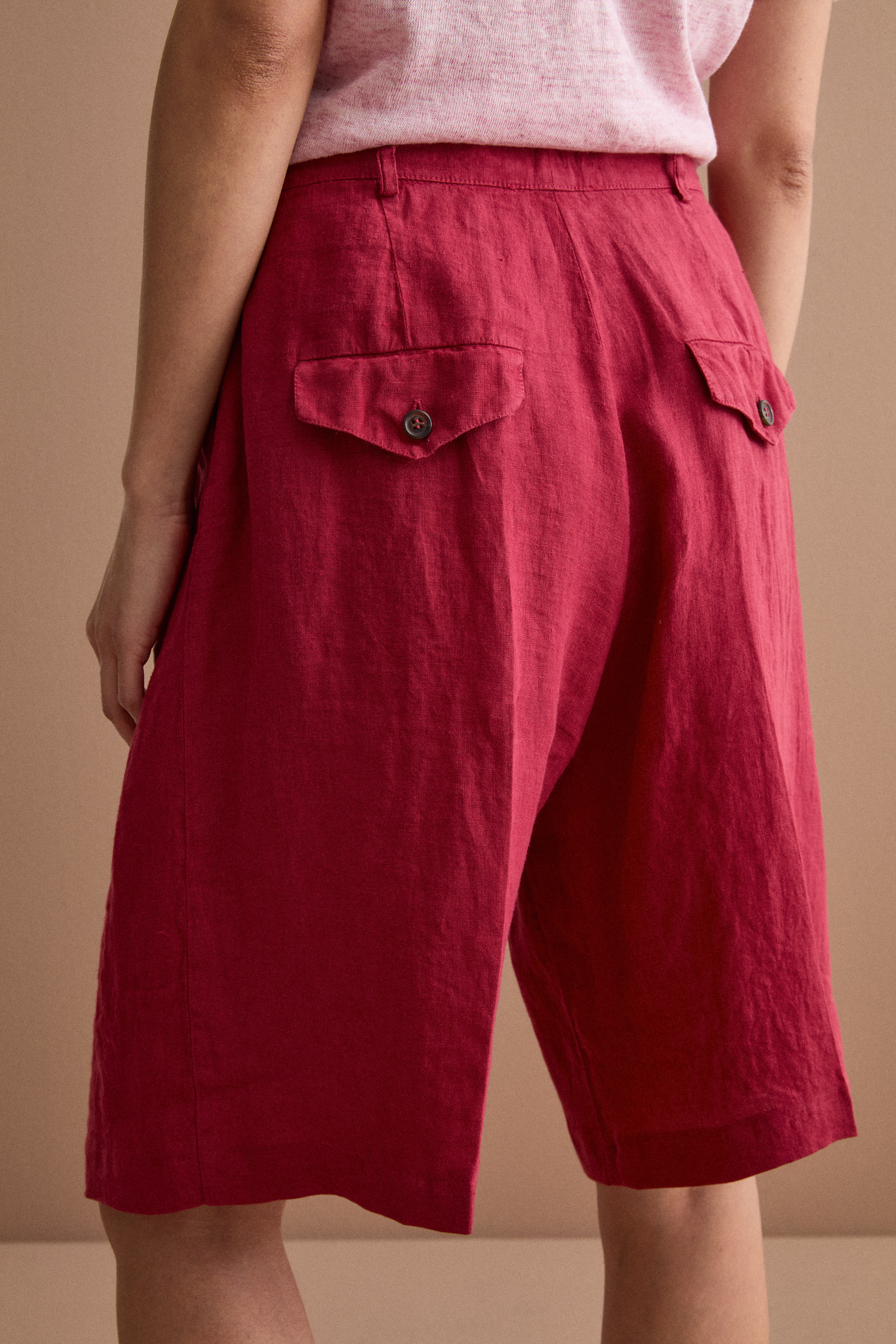 Jorts in Lino con Pinces - BORDEAUX