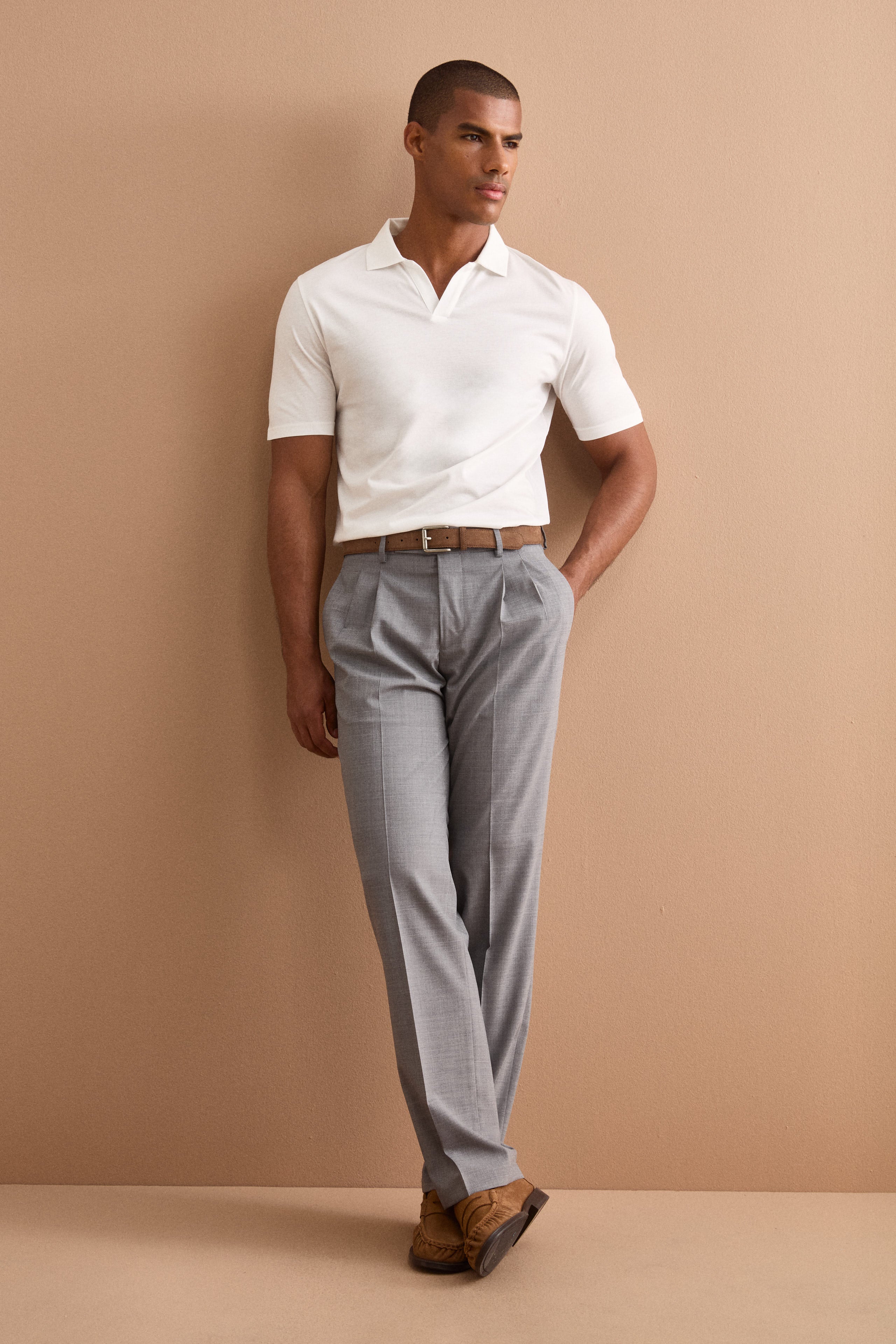 Men’s Jersey Derby Polo - CREAM