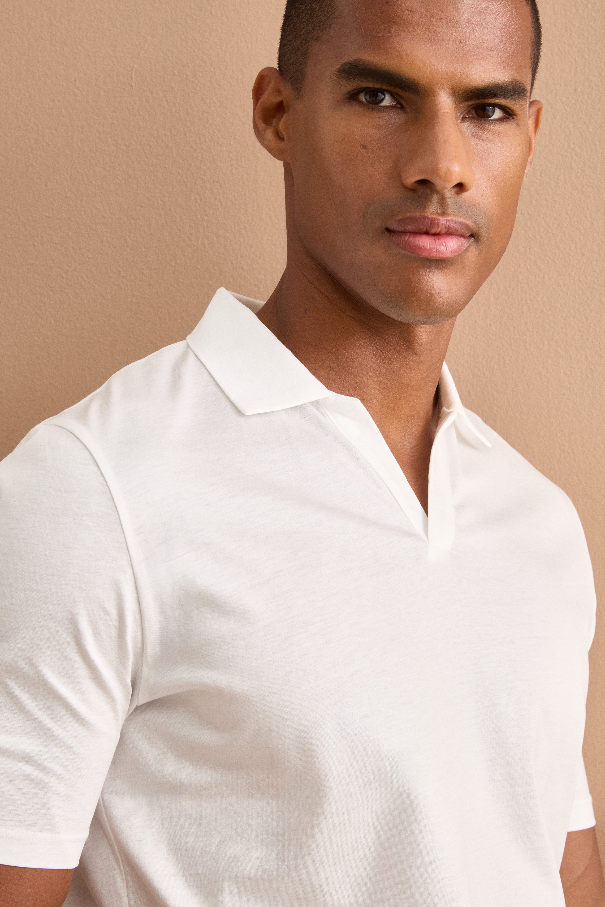 Men’s Jersey Derby Polo - CREAM