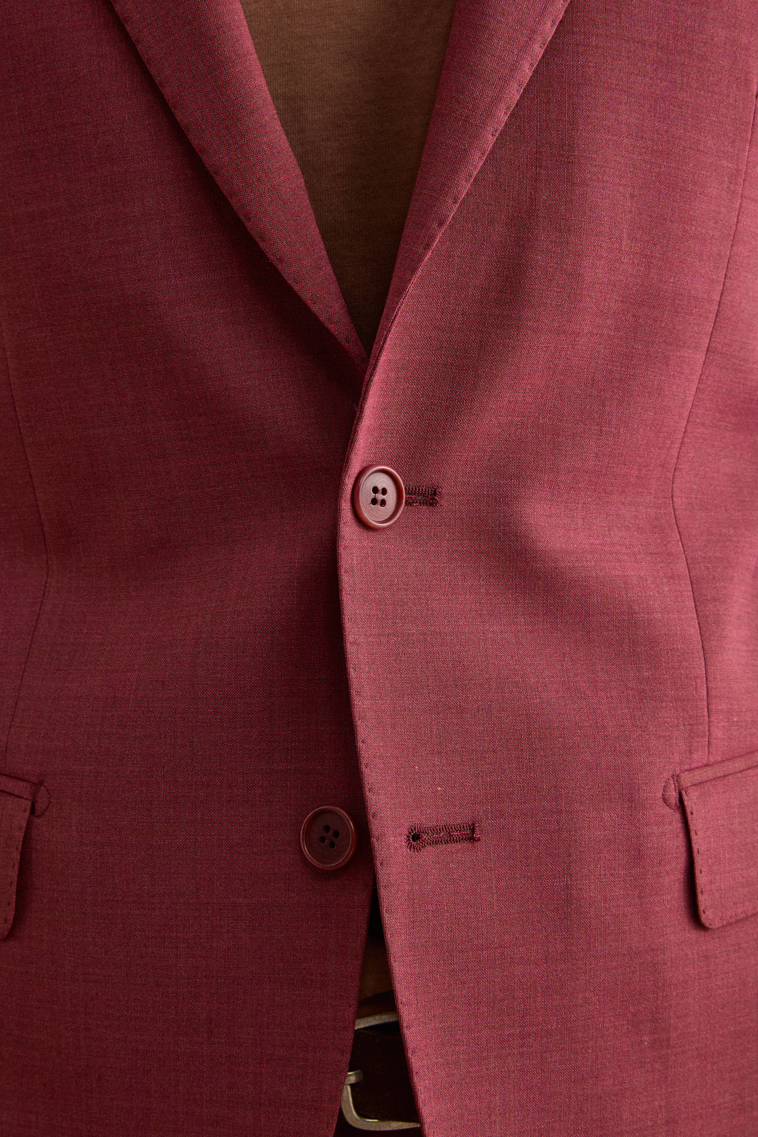 Men’s Bordeaux Slim Fit Single-Breasted Suit- Burgundy