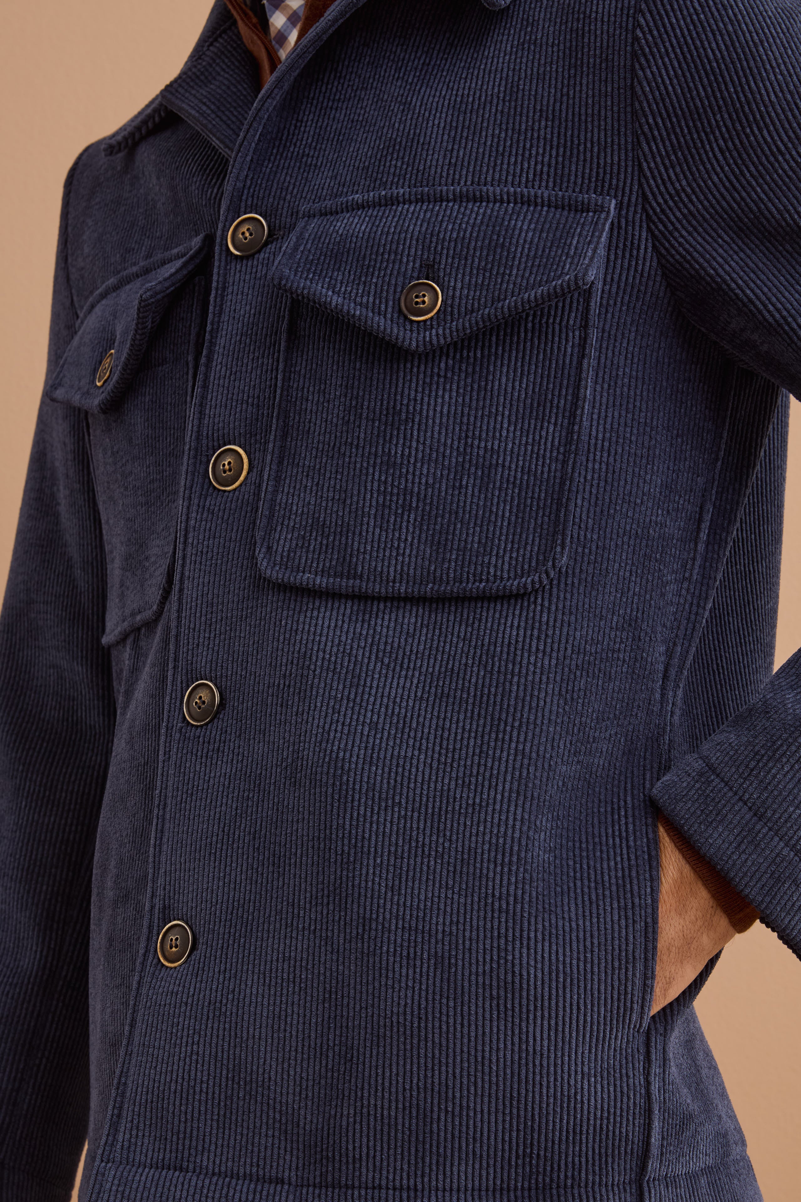 Virgin Wool Single-Breasted Slim Fit Check Suit - BLUE