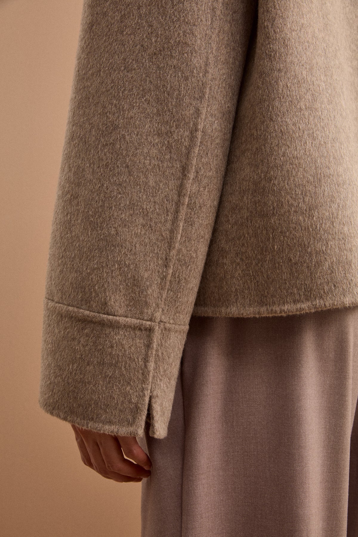 Double-Faced Wool and Cashmere Overshirt Jacket - gray
