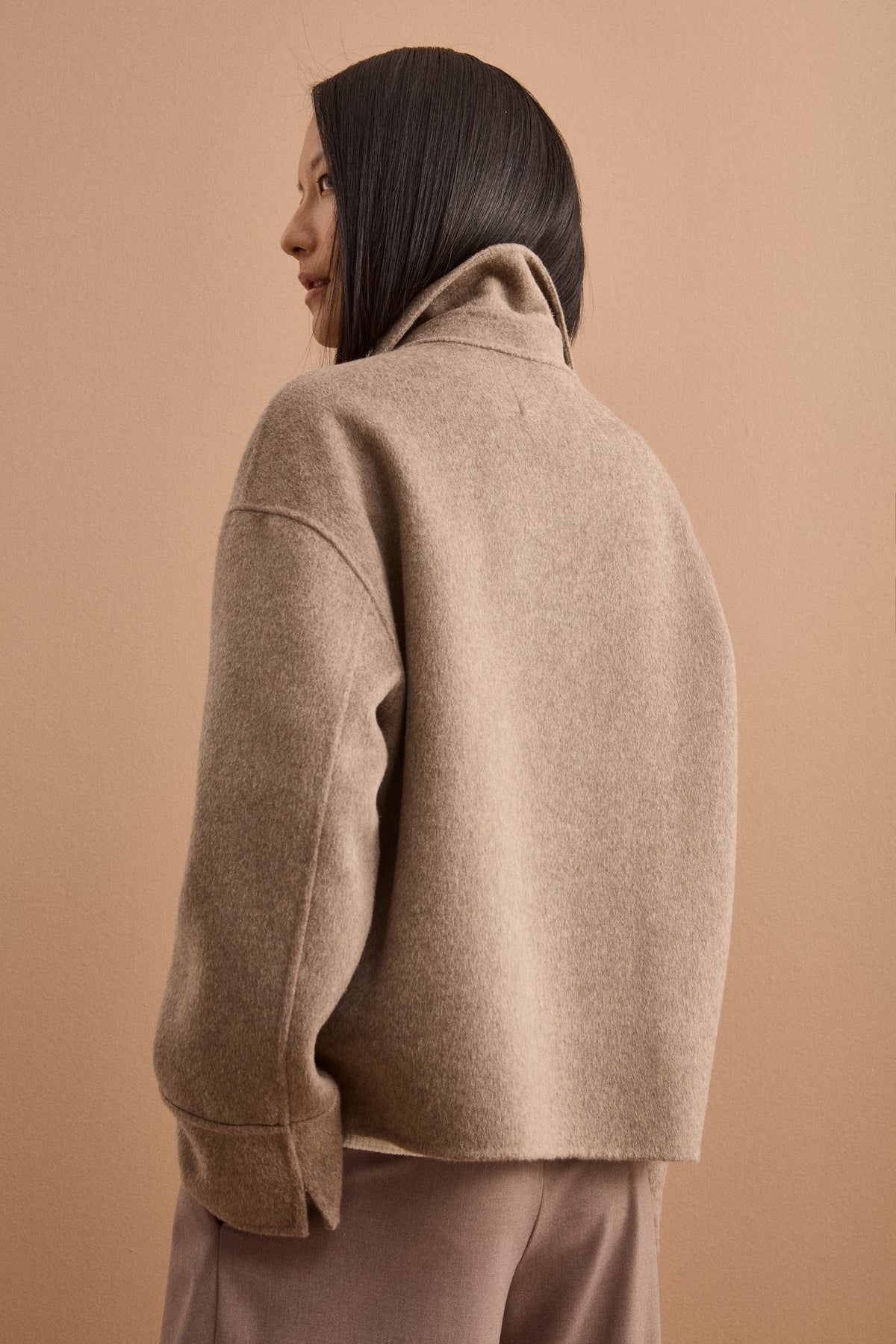 Double-Faced Wool and Cashmere Overshirt Jacket - gray