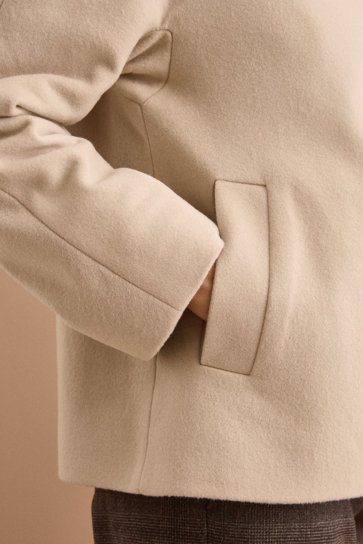 Cappotto Corto in Lana e Cashmere - BURRO