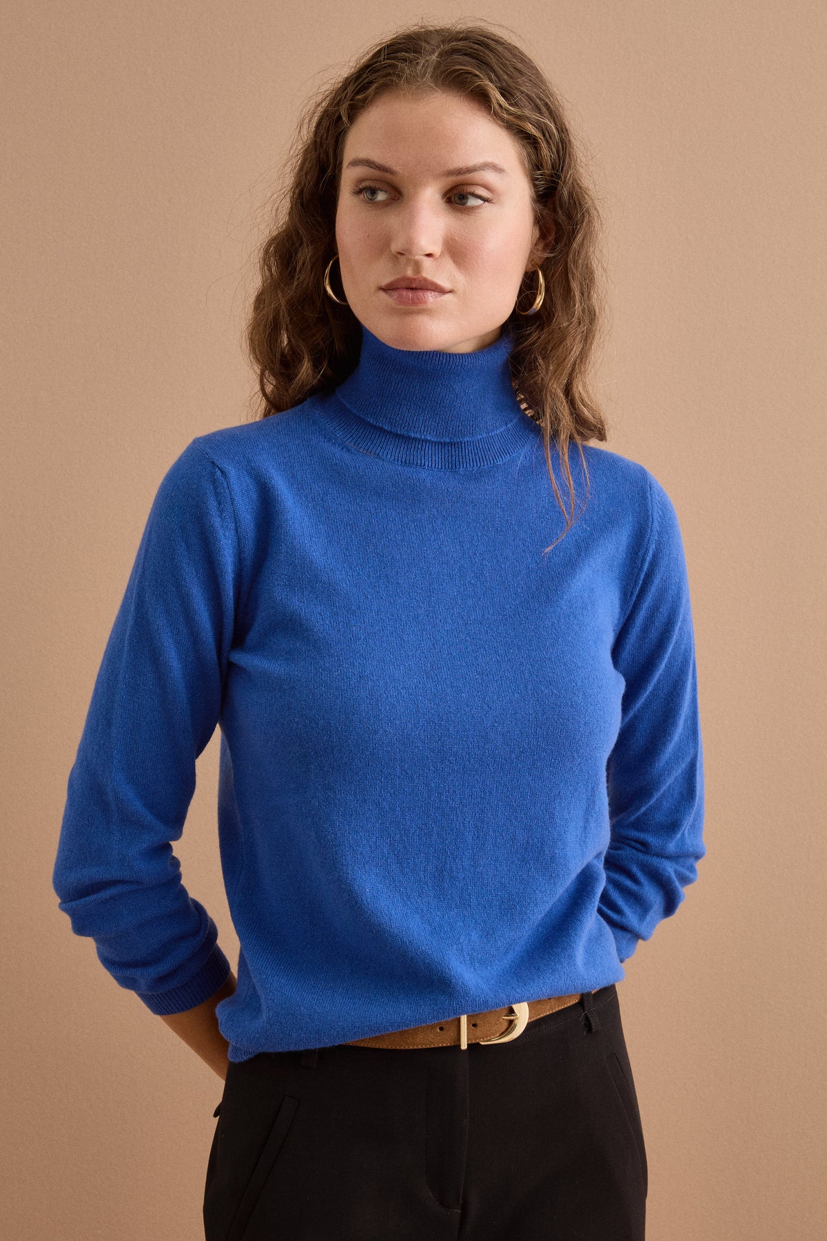 Dolcevita in Puro Cashmere - BLU ELETTRICO