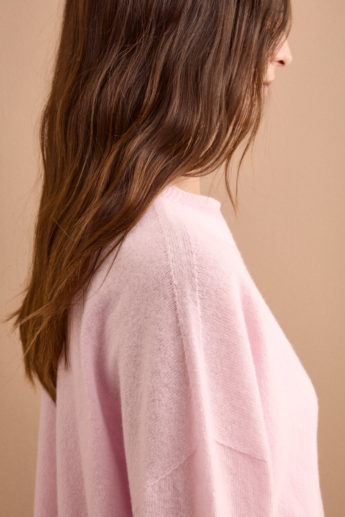 Cardigan Col Officier en Laine Super Soft - Rose