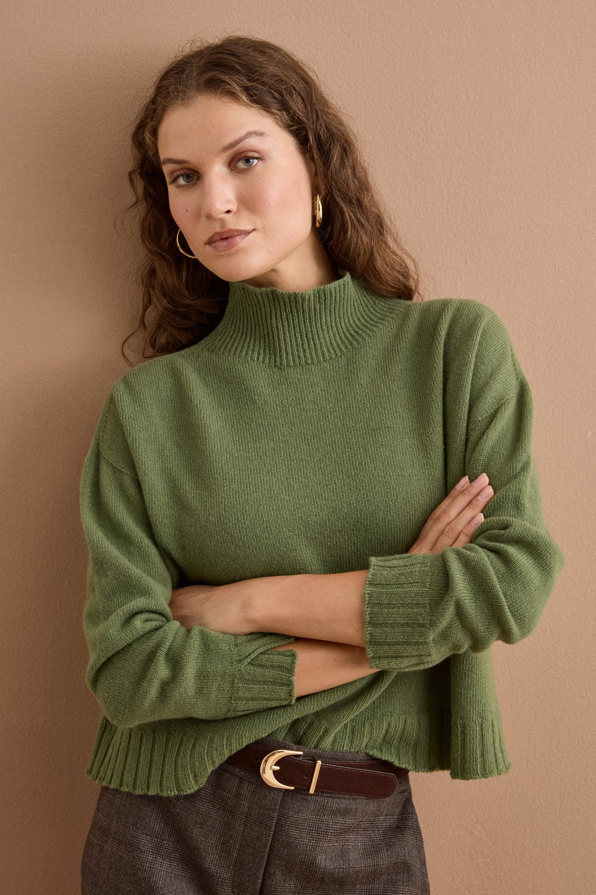 Lupetto Over in Lana Supersoft - VERDE MILITARE