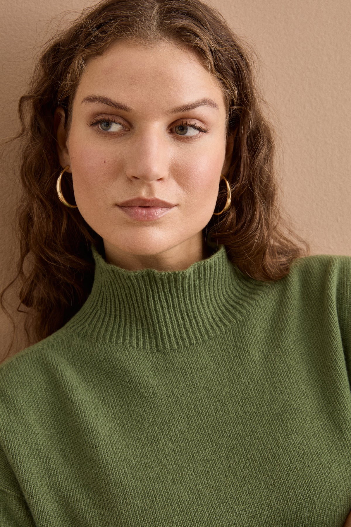 Lupetto Over in Lana Supersoft - VERDE MILITARE