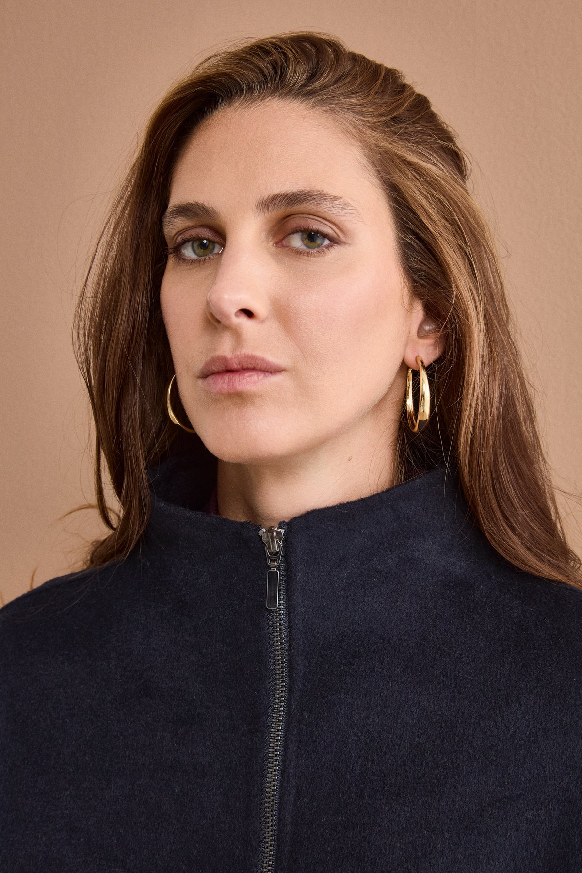 Unlined Wool-Blend Boxy Zip Bomber Jacket - BLUE