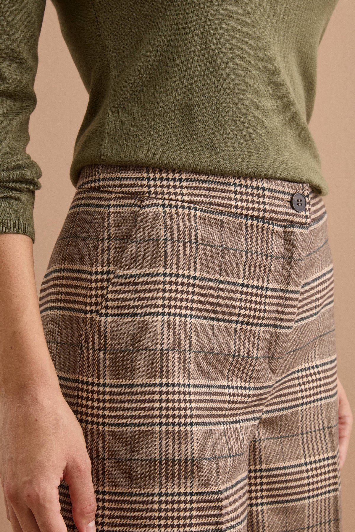Pantalone a Gamba Larga Principe di Galles - T.MORO QUADRI
