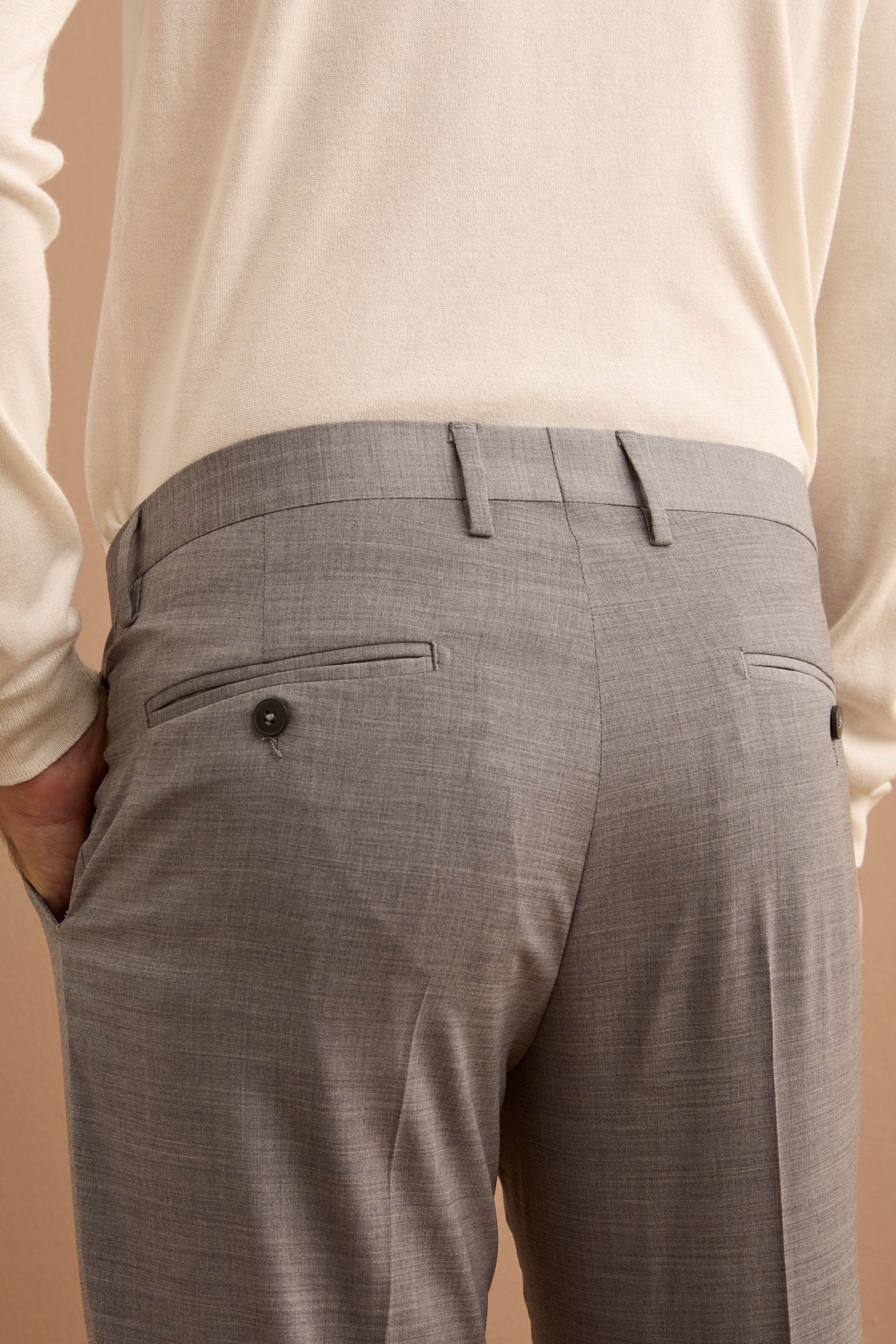 Abito Monopetto Slim Fit in Pura Lana Vergine Nobility - GRIGIO