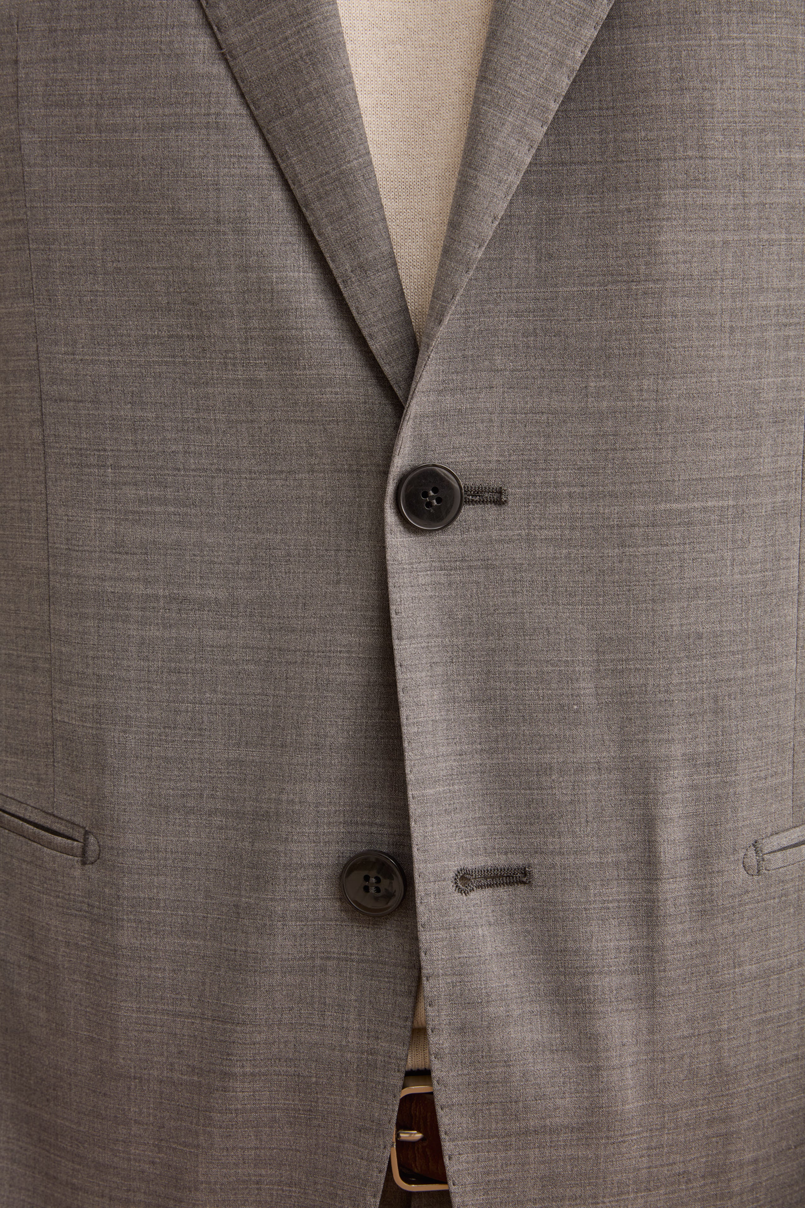 Abito Monopetto Slim Fit in Pura Lana Vergine Nobility - GRIGIO