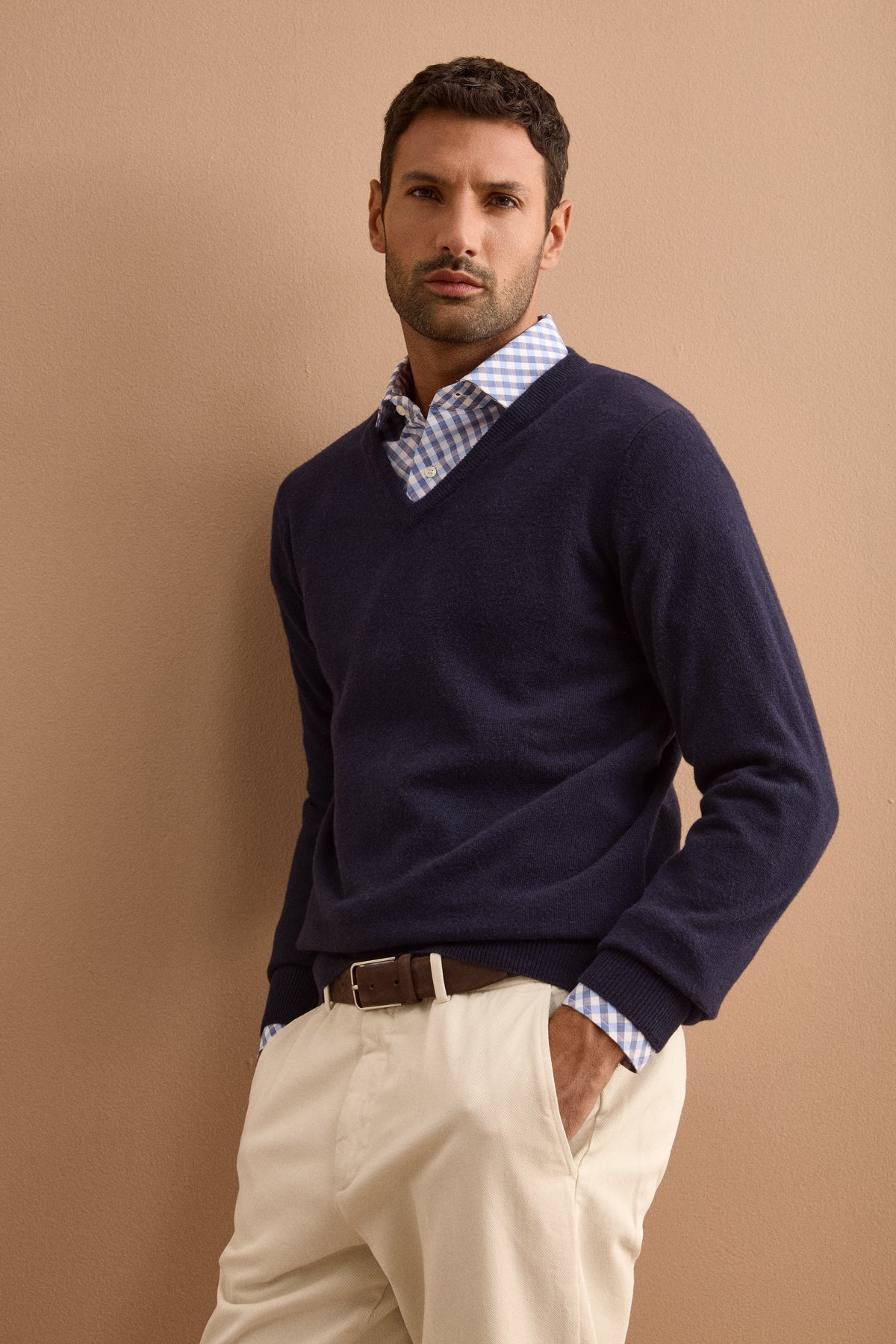 Denim Regular Fit Chino Trousers - -