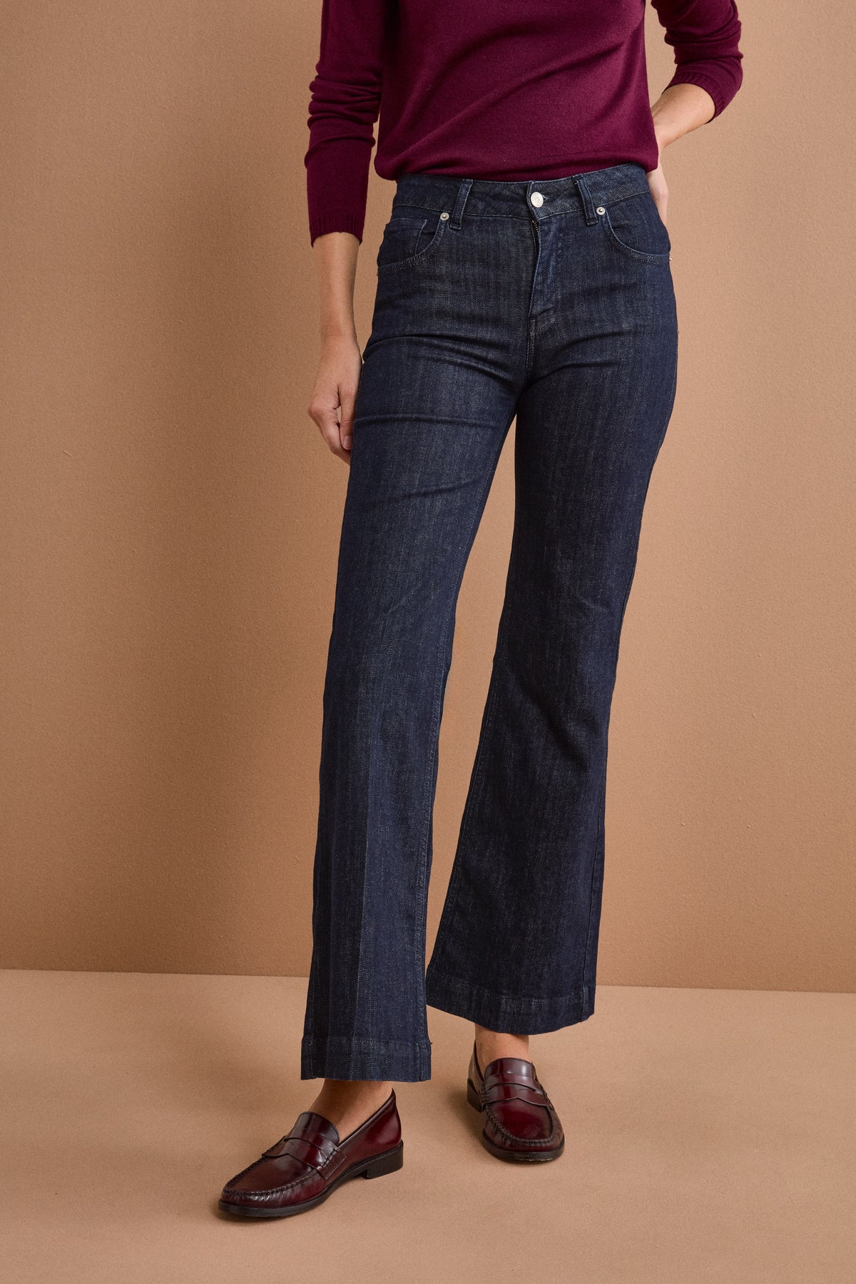 Jeans Flare in Cotone - JEANS BLU
