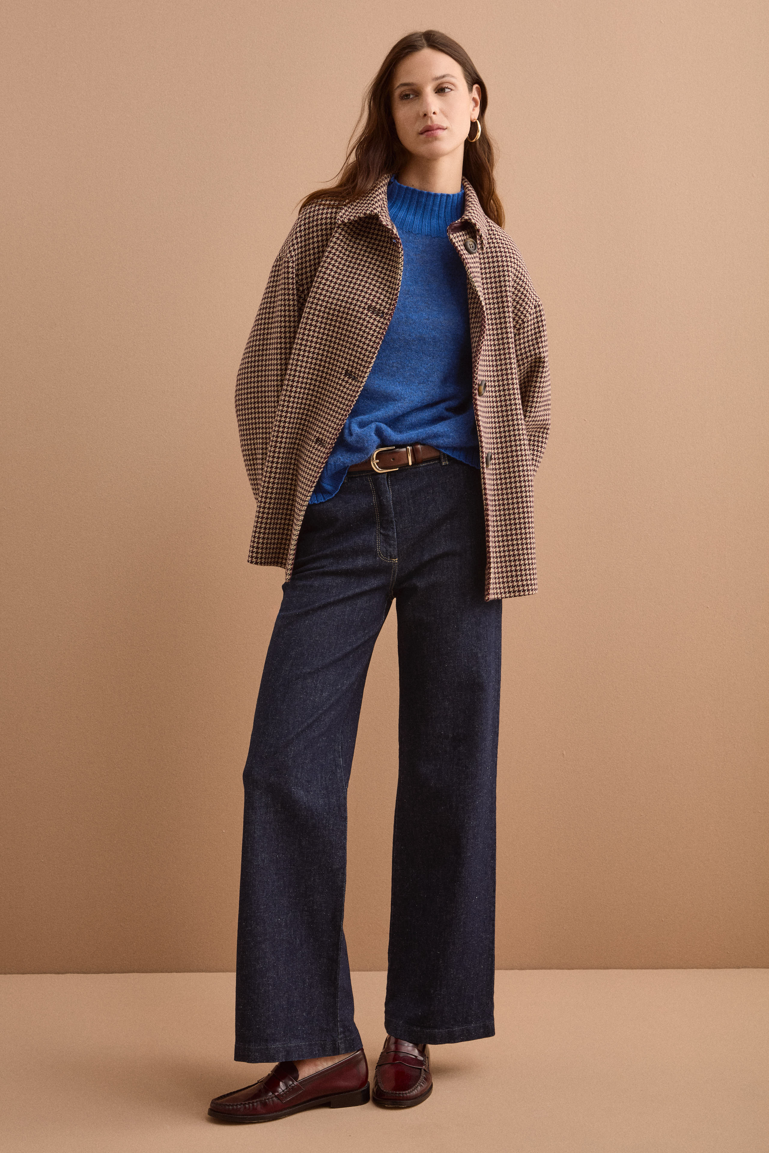 5-Pocket-Jeans im Palazzo-Stil aus Denim - Blaue Jeans