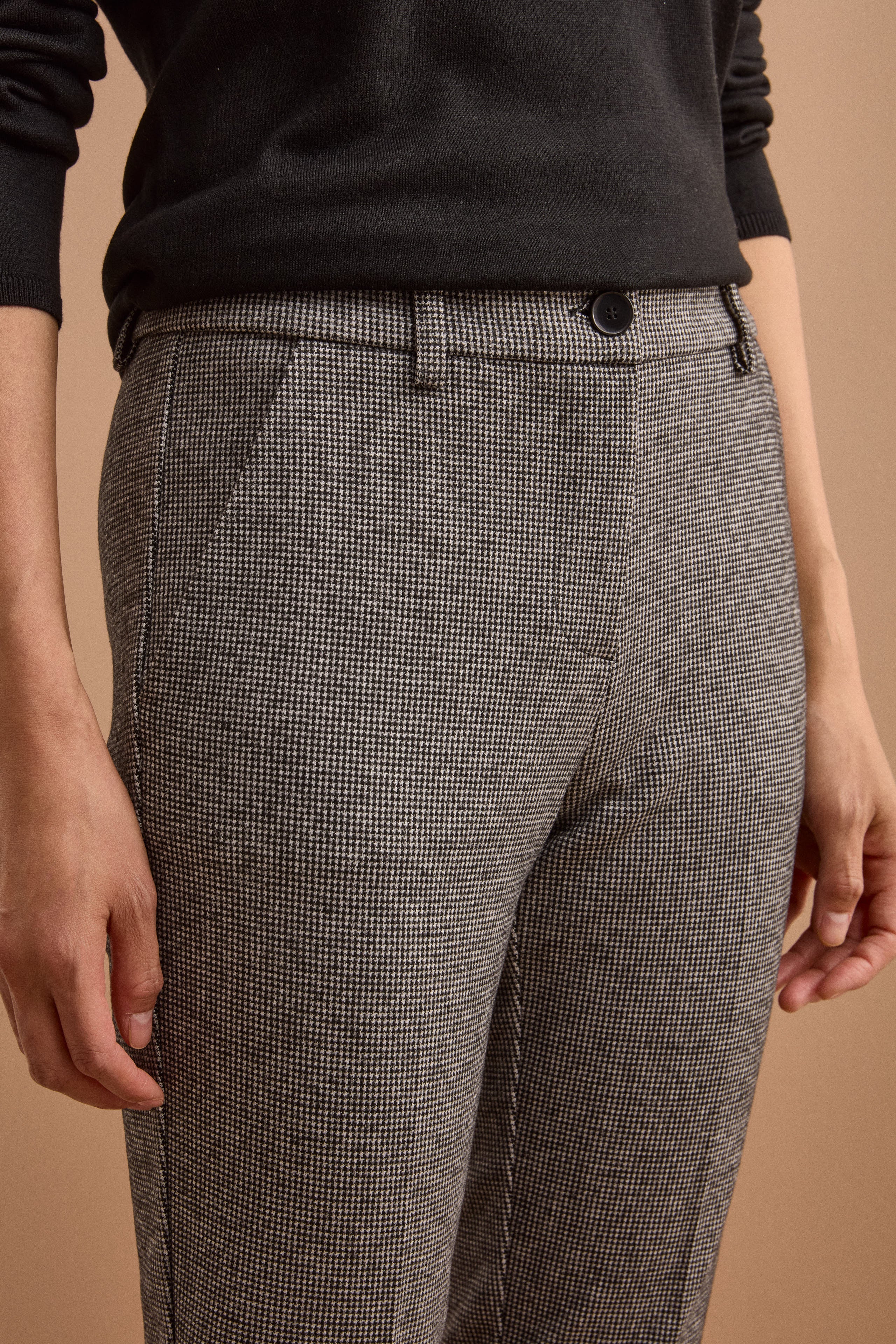 Regular Fit Punto Milano Chino Trousers - P-Poule Black