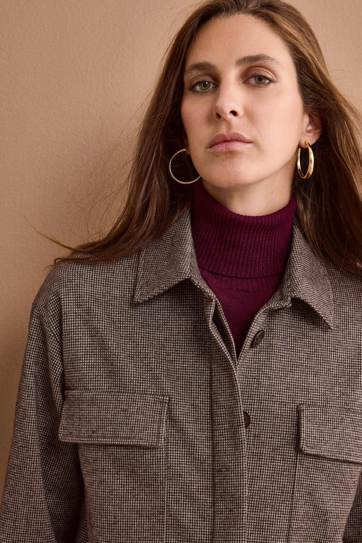 Giacca Overshirt Boxy con Tasche - P/P MORO