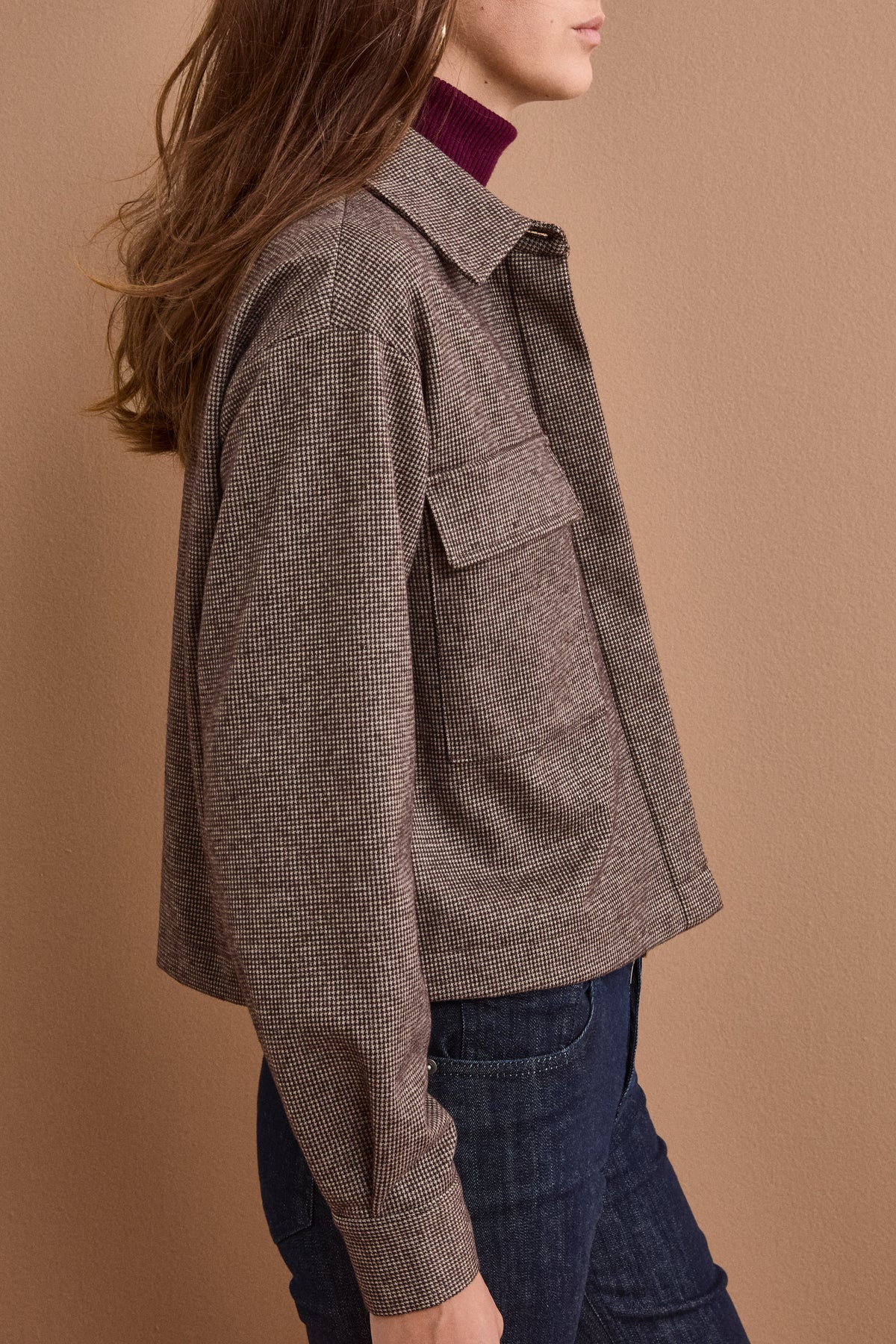 Giacca Overshirt Boxy con Tasche - P/P MORO