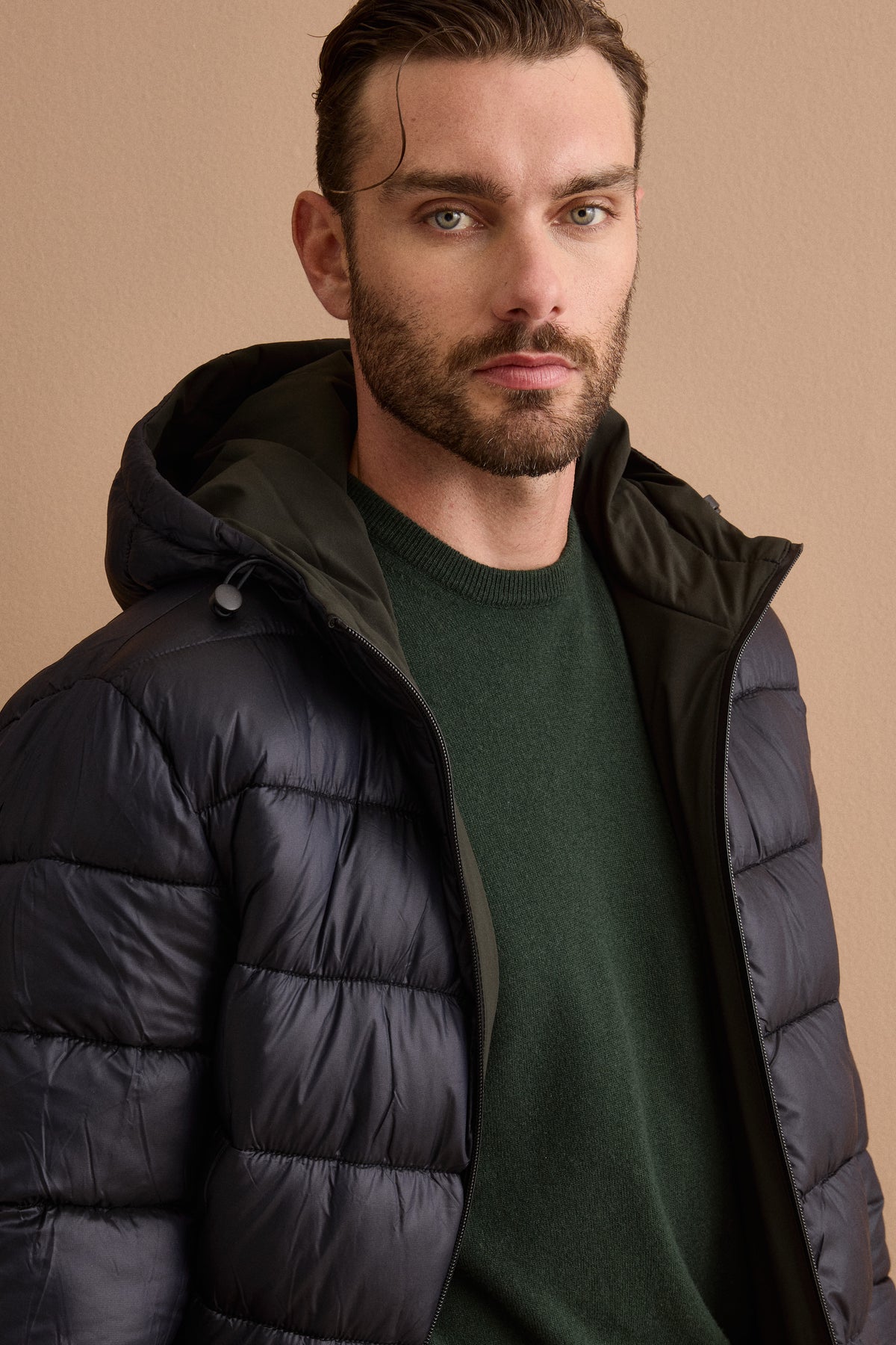 Herren-Wendejacke mit Steppung - GRÜN