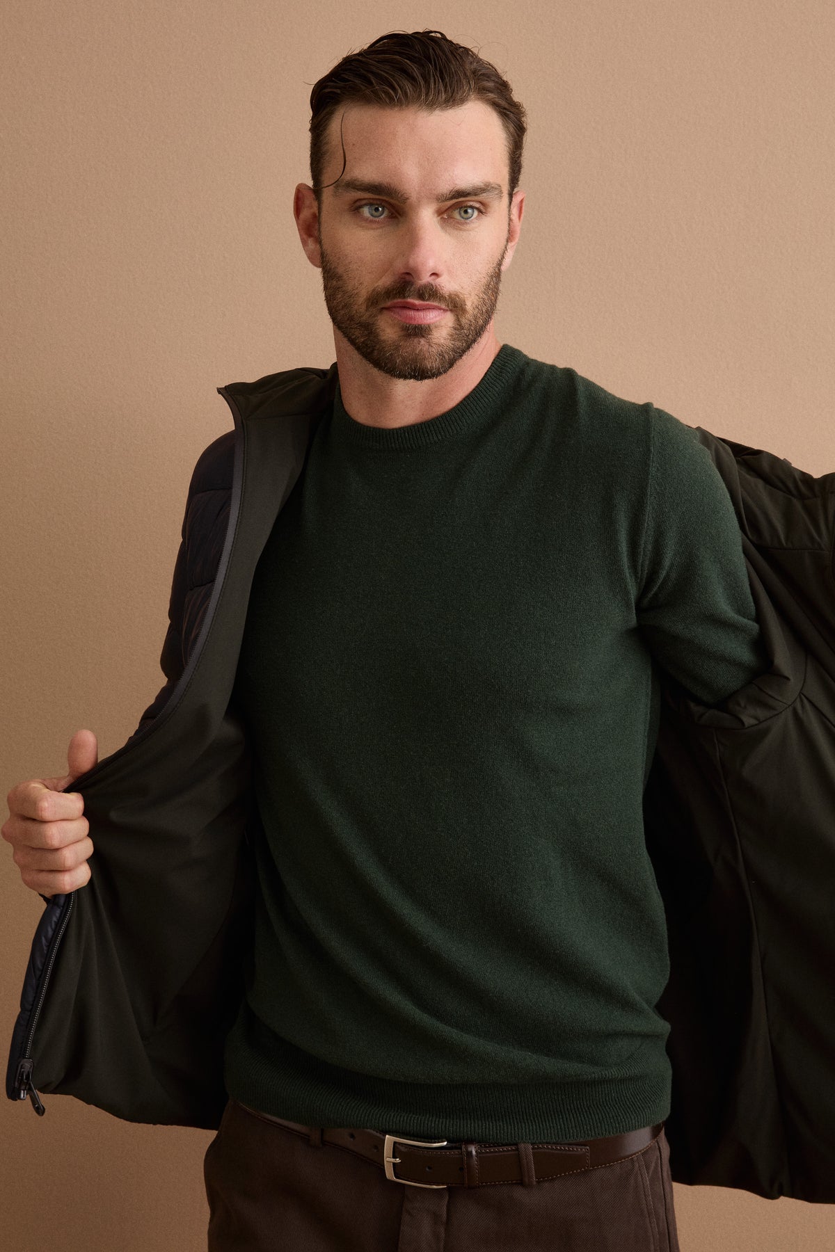 Herren-Wendejacke mit Steppung - GRÜN