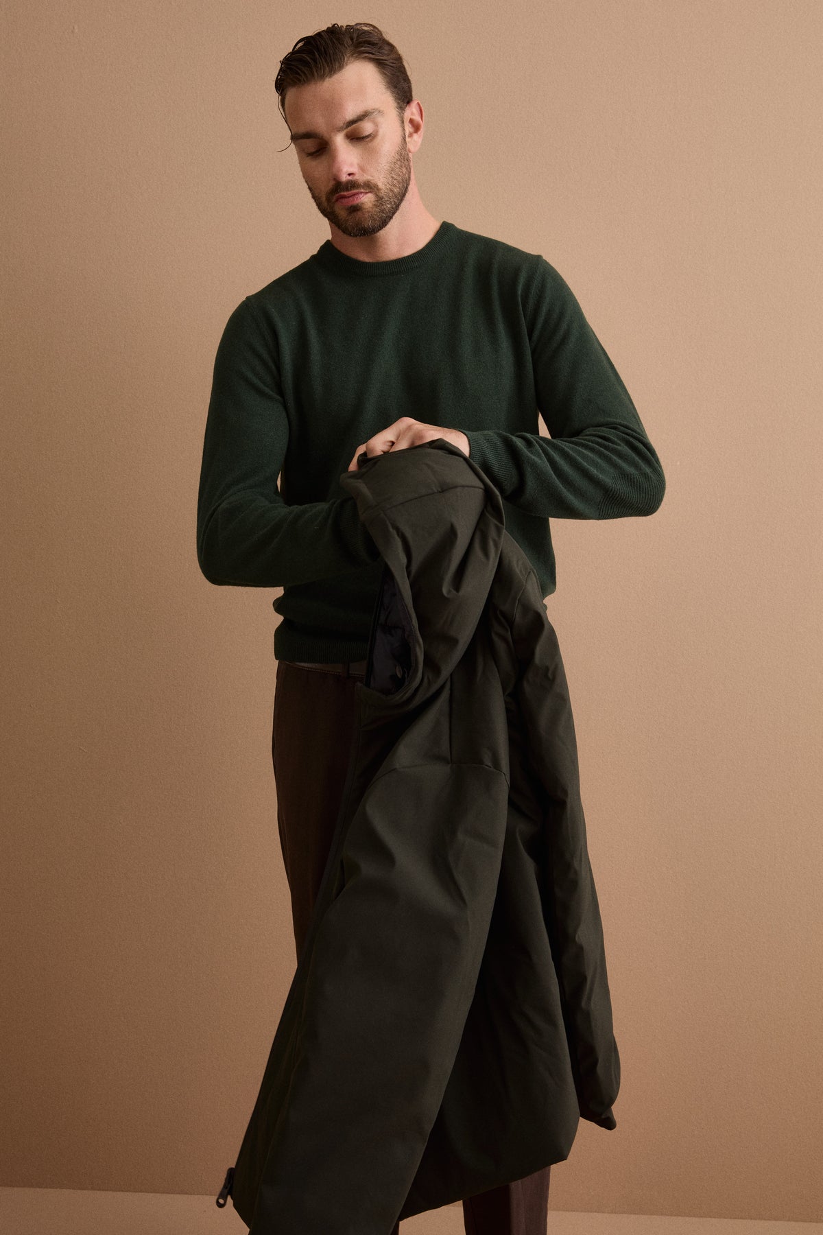Herren-Wendejacke mit Steppung - GRÜN