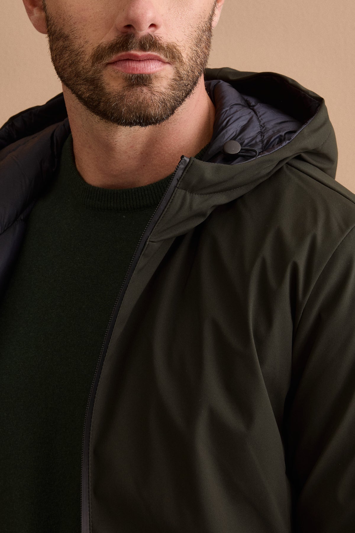 Herren-Wendejacke mit Steppung - GRÜN