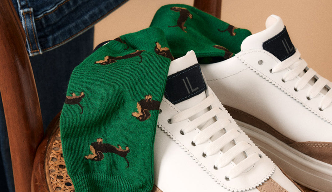 Calze in fantasia con scarpe