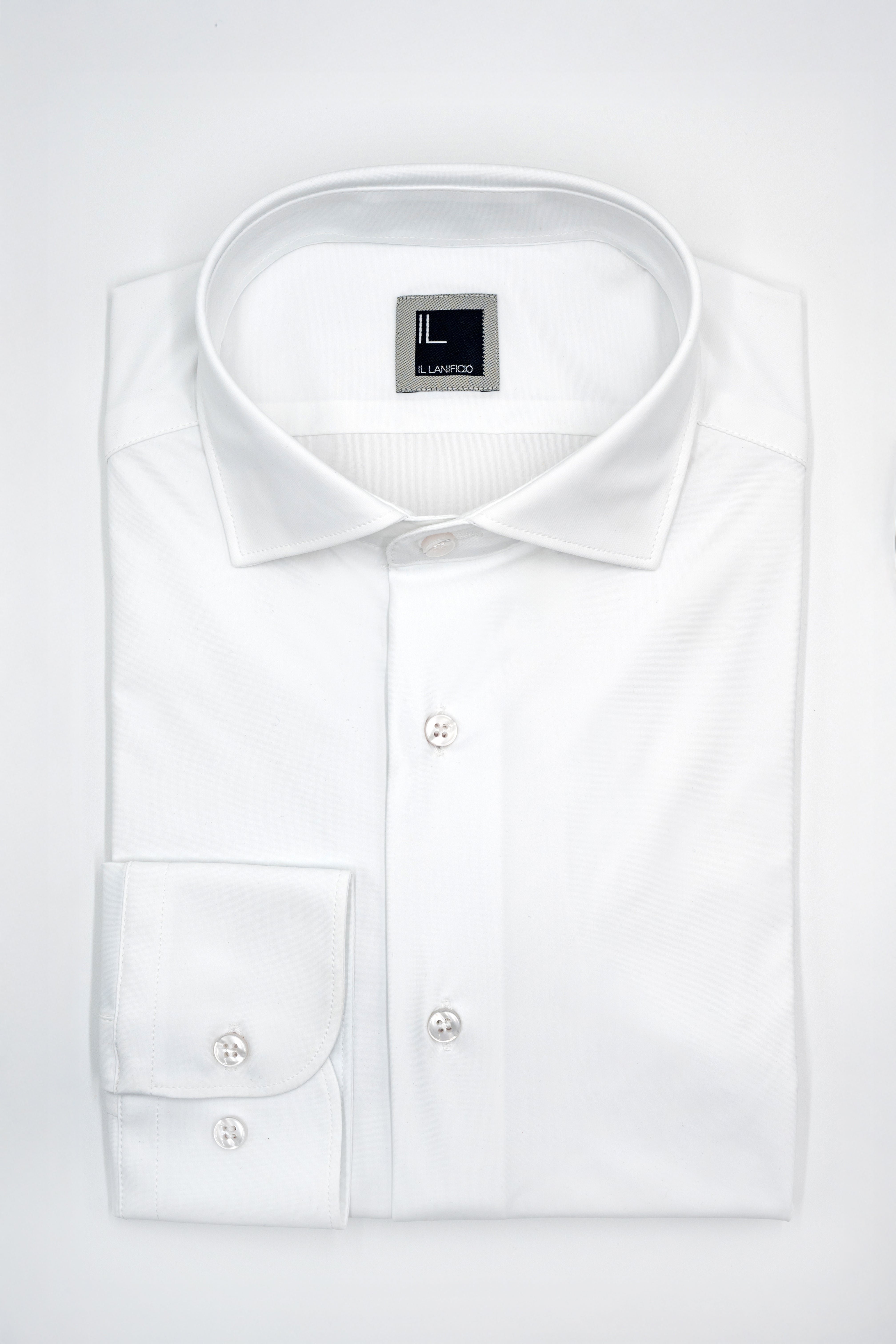 Camicia in jersey slim fit - BIANCO