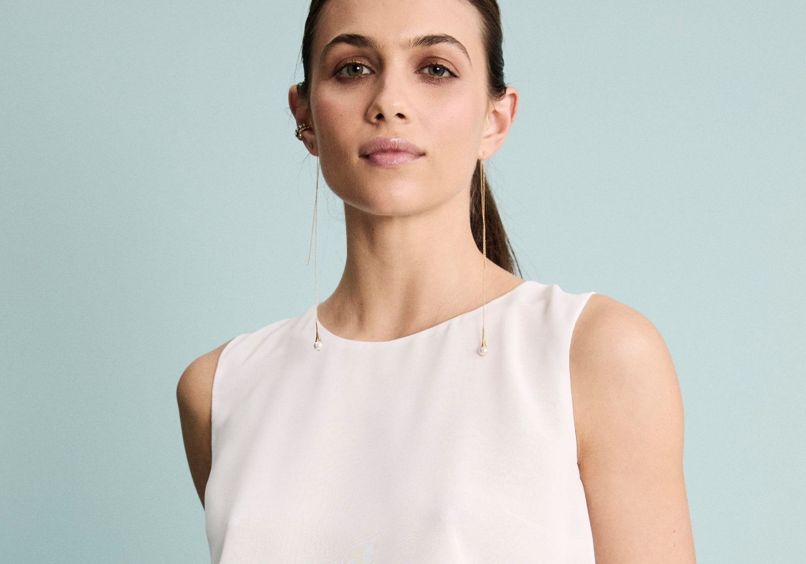 Top elegante da donna bianco