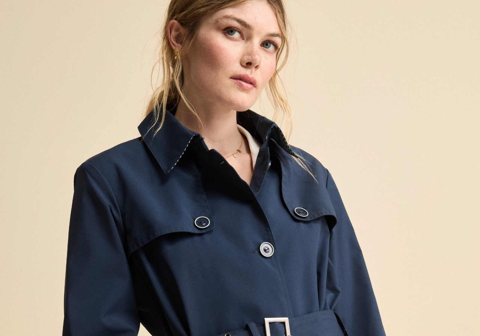 Trench da donna blu