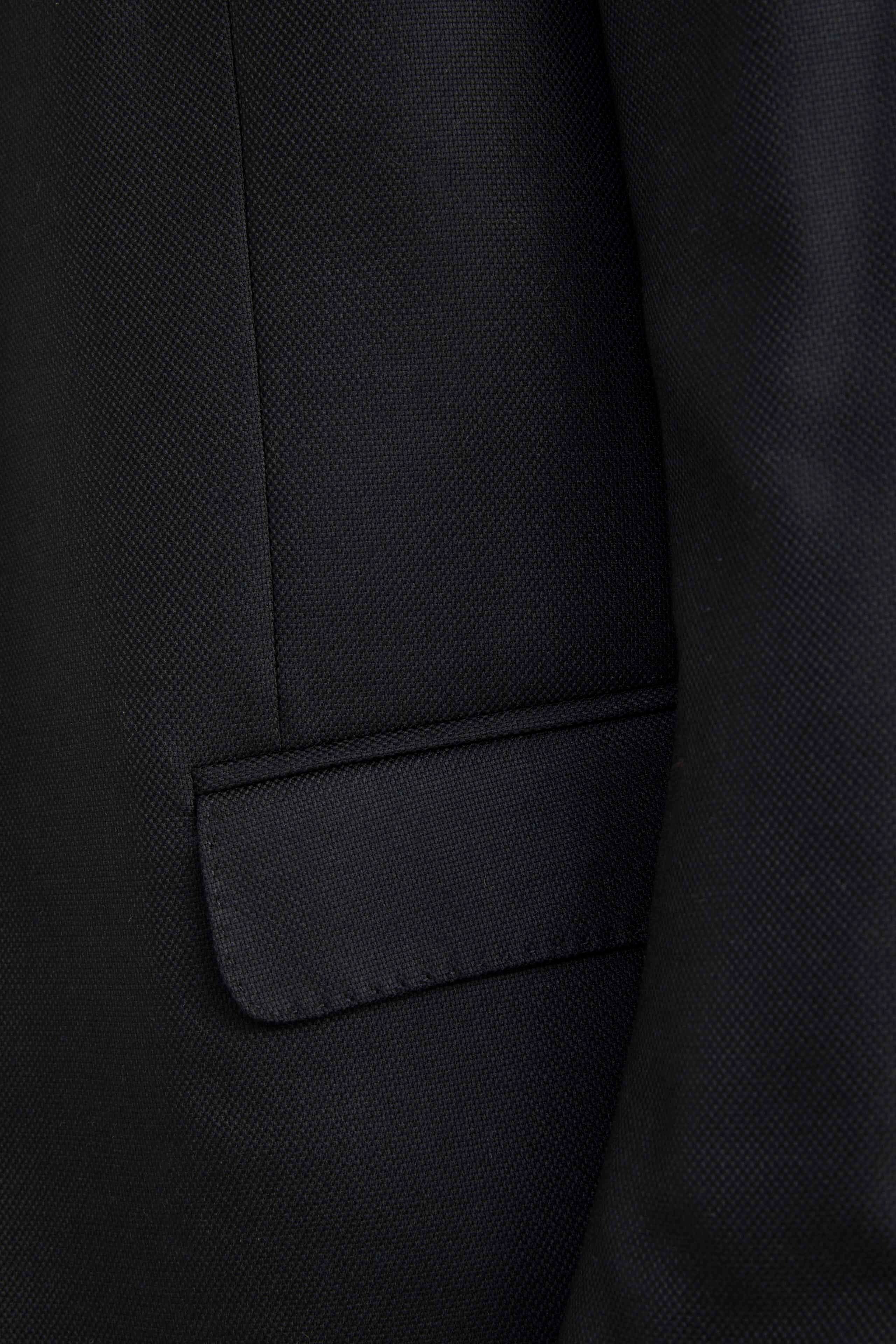 Giacca in cashmere nera piquet - FANT. NERO