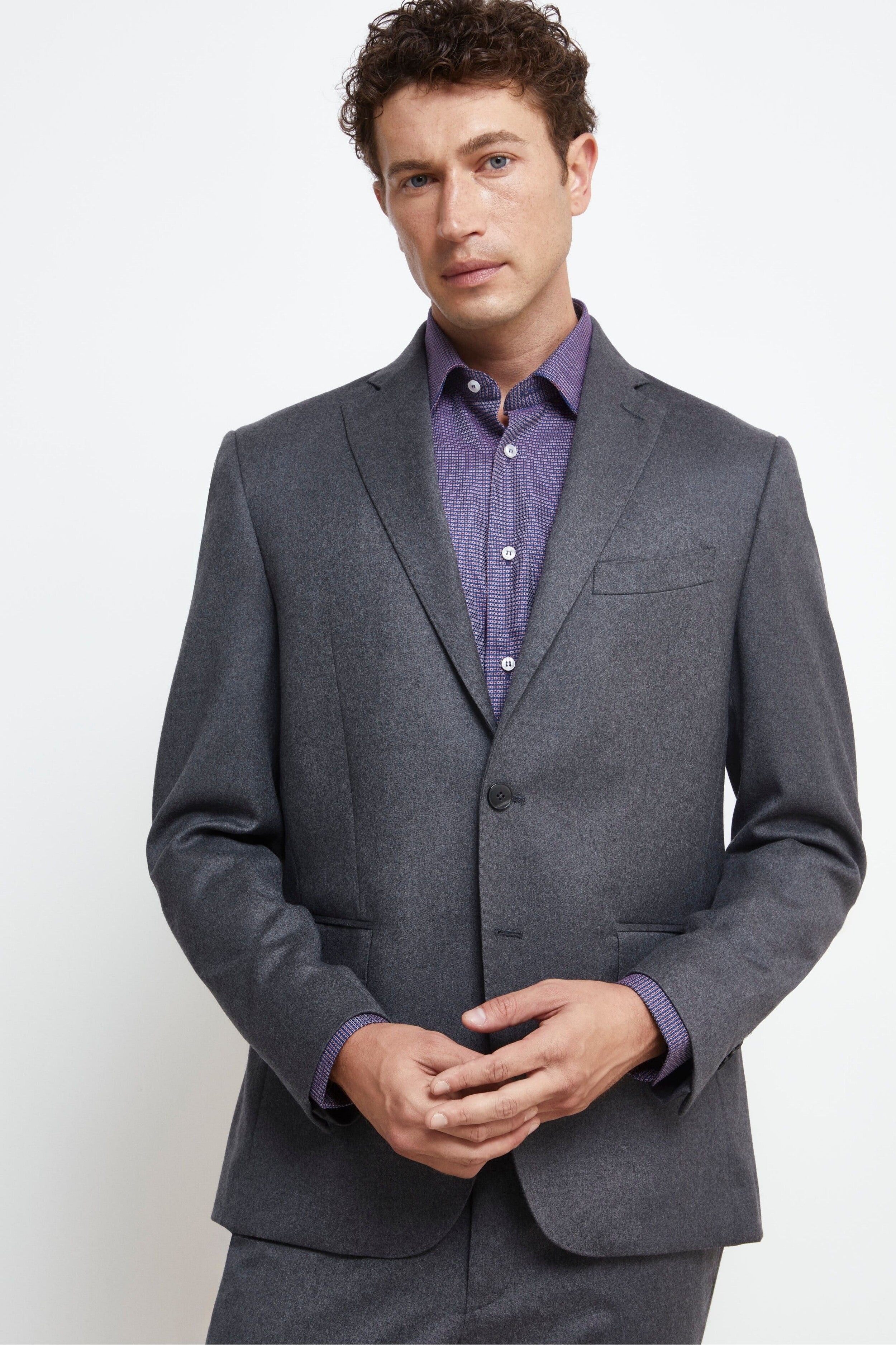 Abito Tinta Unita Regular Fit - GRIGIO