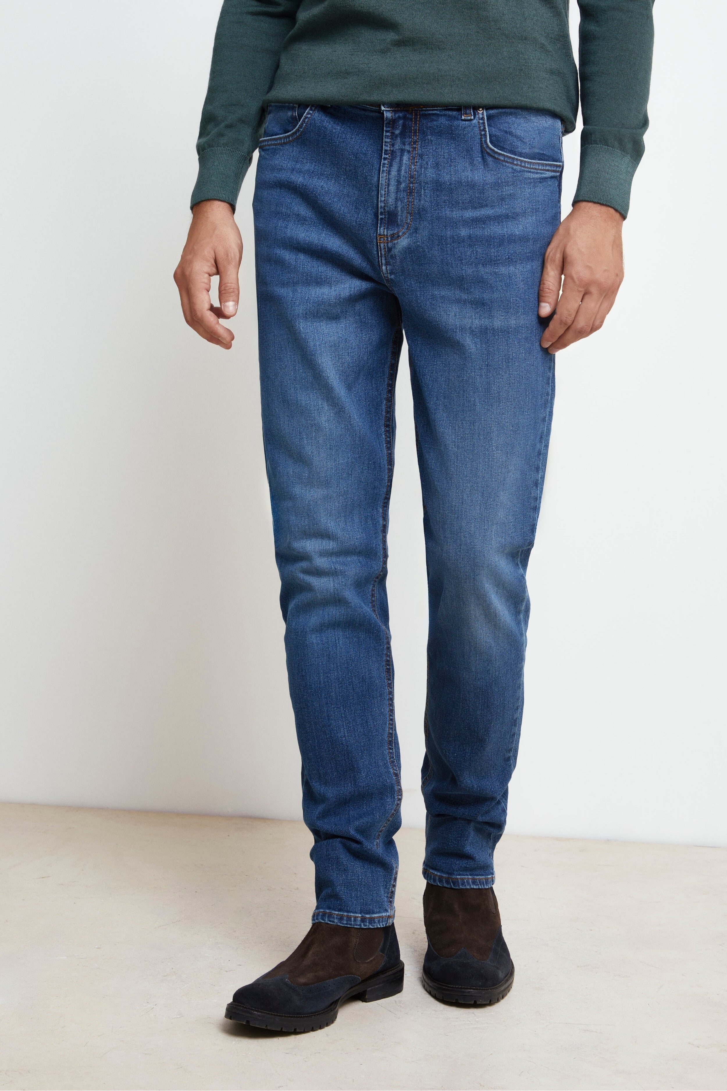Fünf-Taschen Slim Fit Jeans DENIM - Main Image