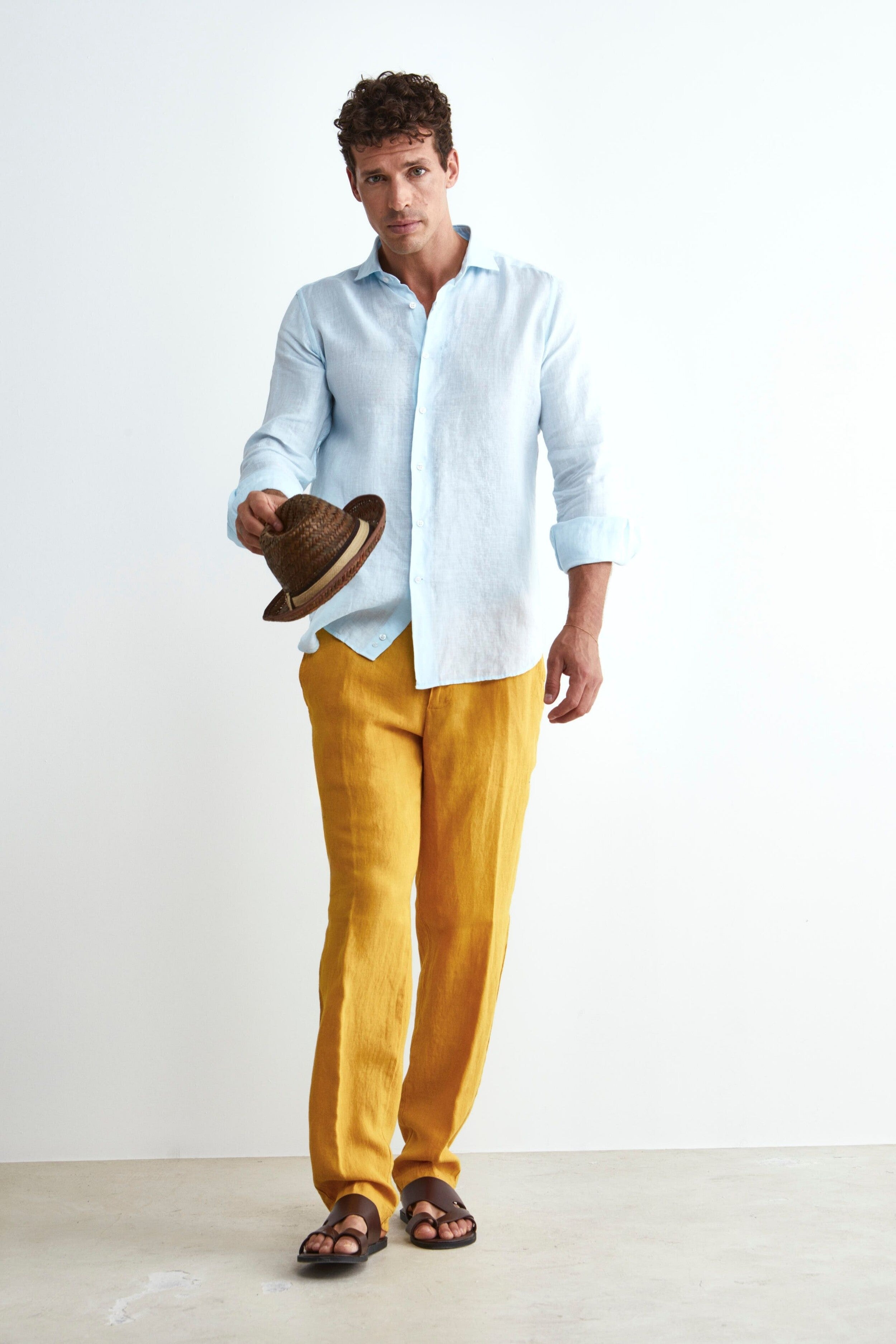 Pantalone in Lino - GIALLO