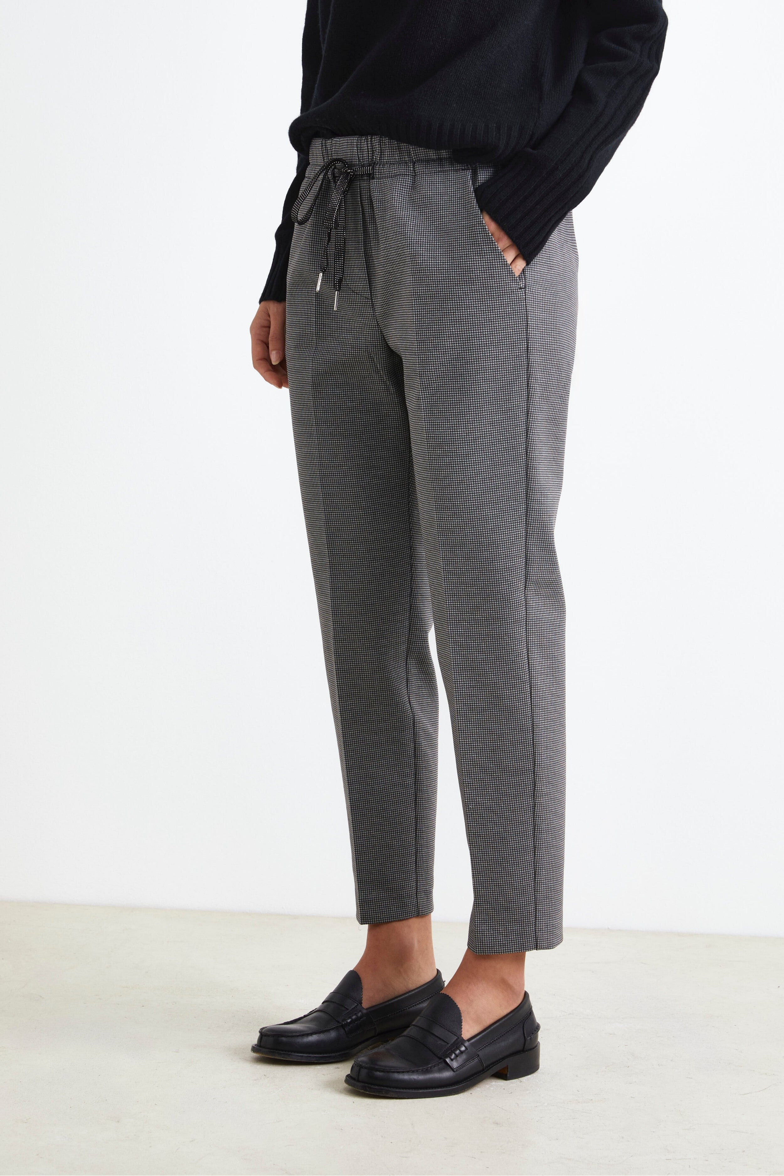 cigarette pants grey Adidas Stripe Womens Sz Medium Ankle Knit 1850 Track Falconeri offers its version for a fresh and comfortable look that can suit your needs Ottod'Ame Cigarette Trousers in Grey