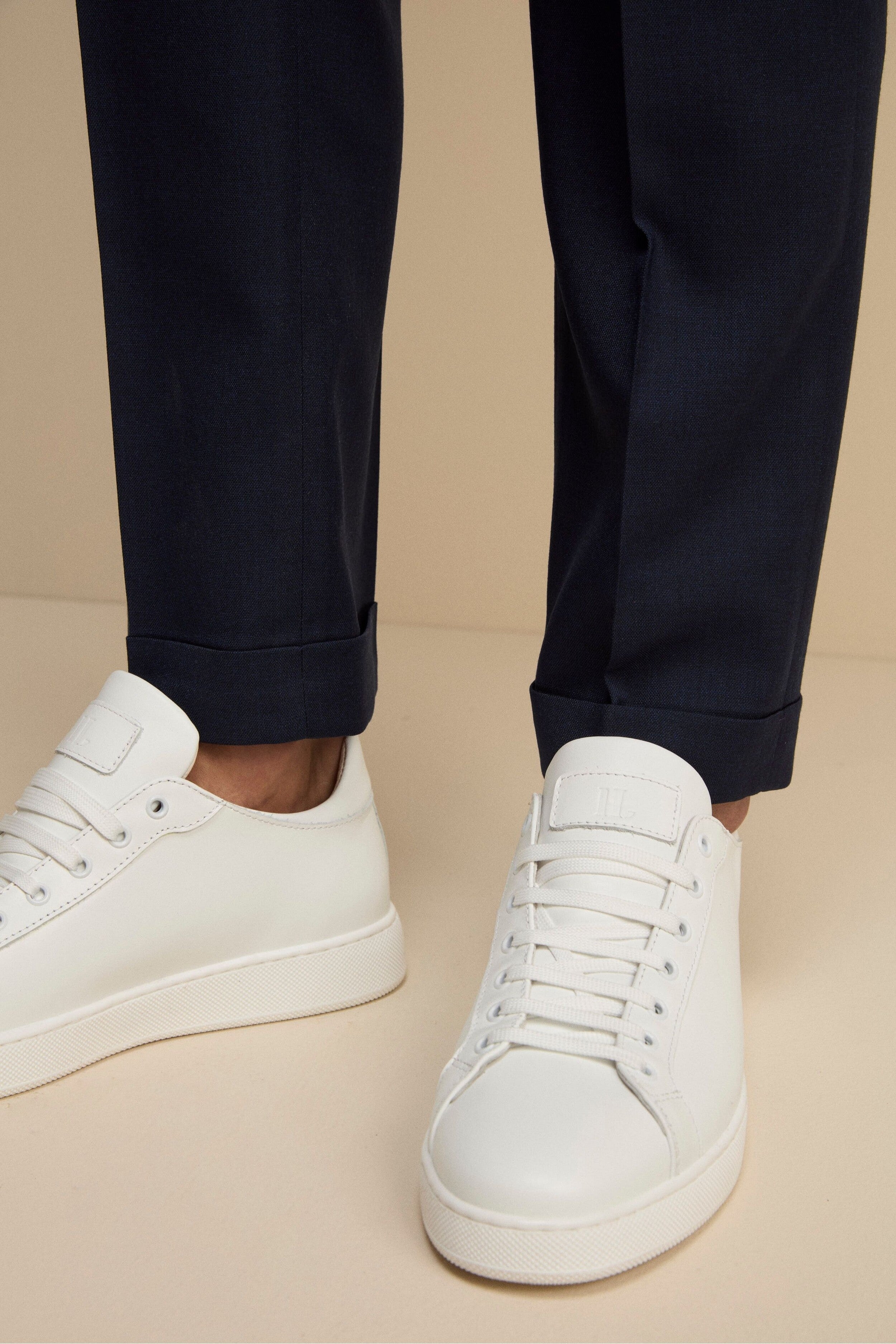 Leather Low Top Sneakers WHITE 41