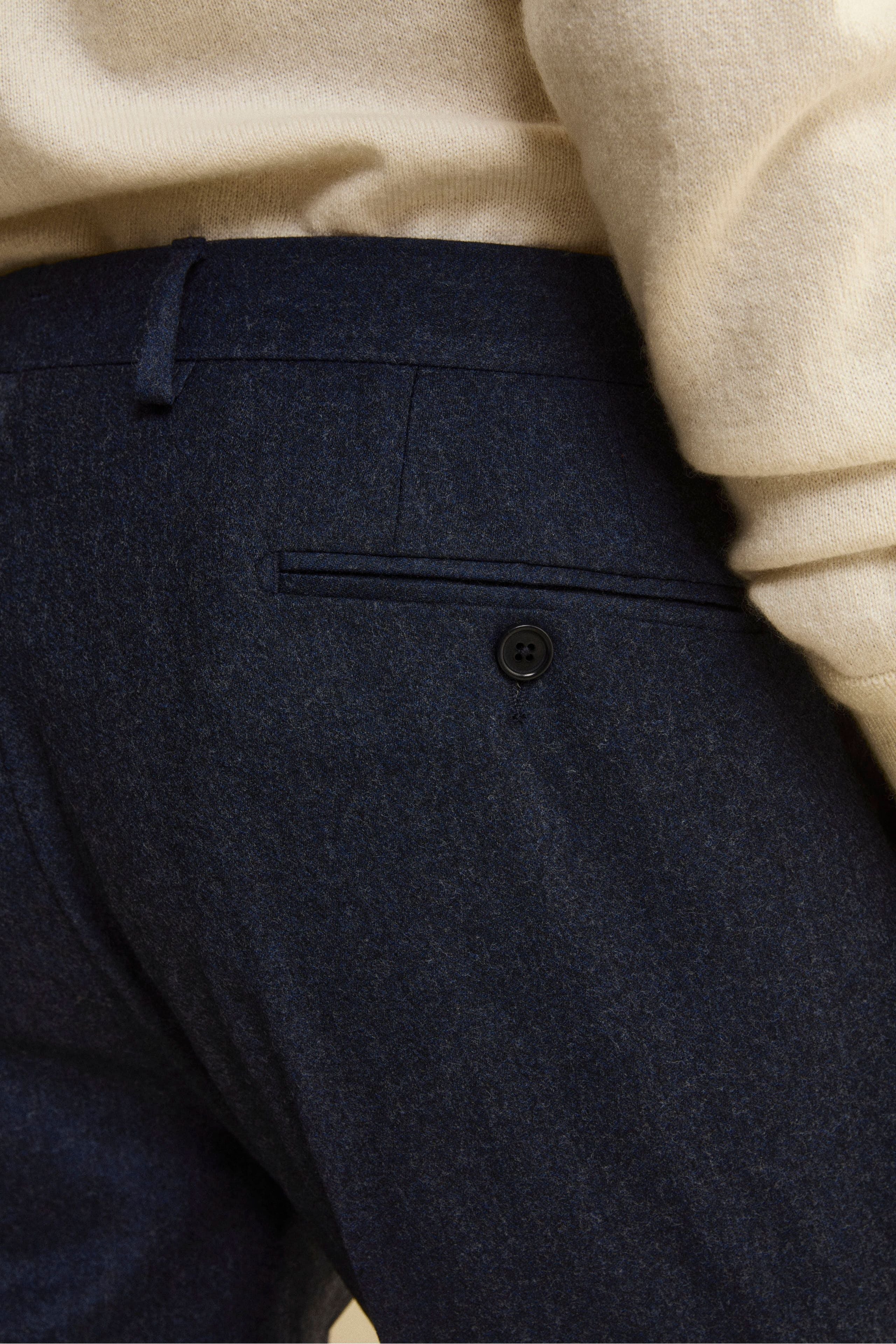 Slim Fit Cashmere Blend Suit - BLUE