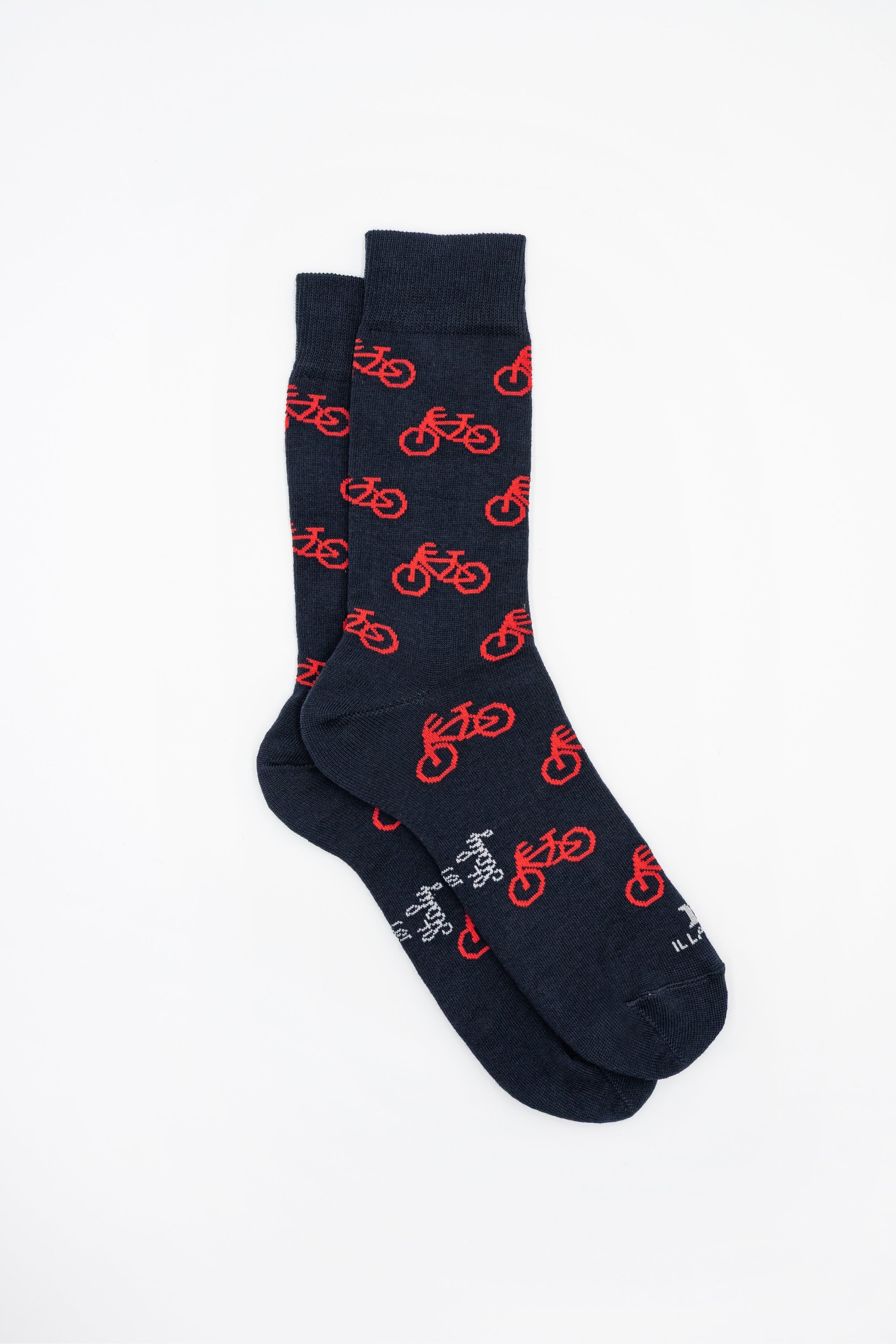 Short Socks with Bicycle Pattern - BLUE
