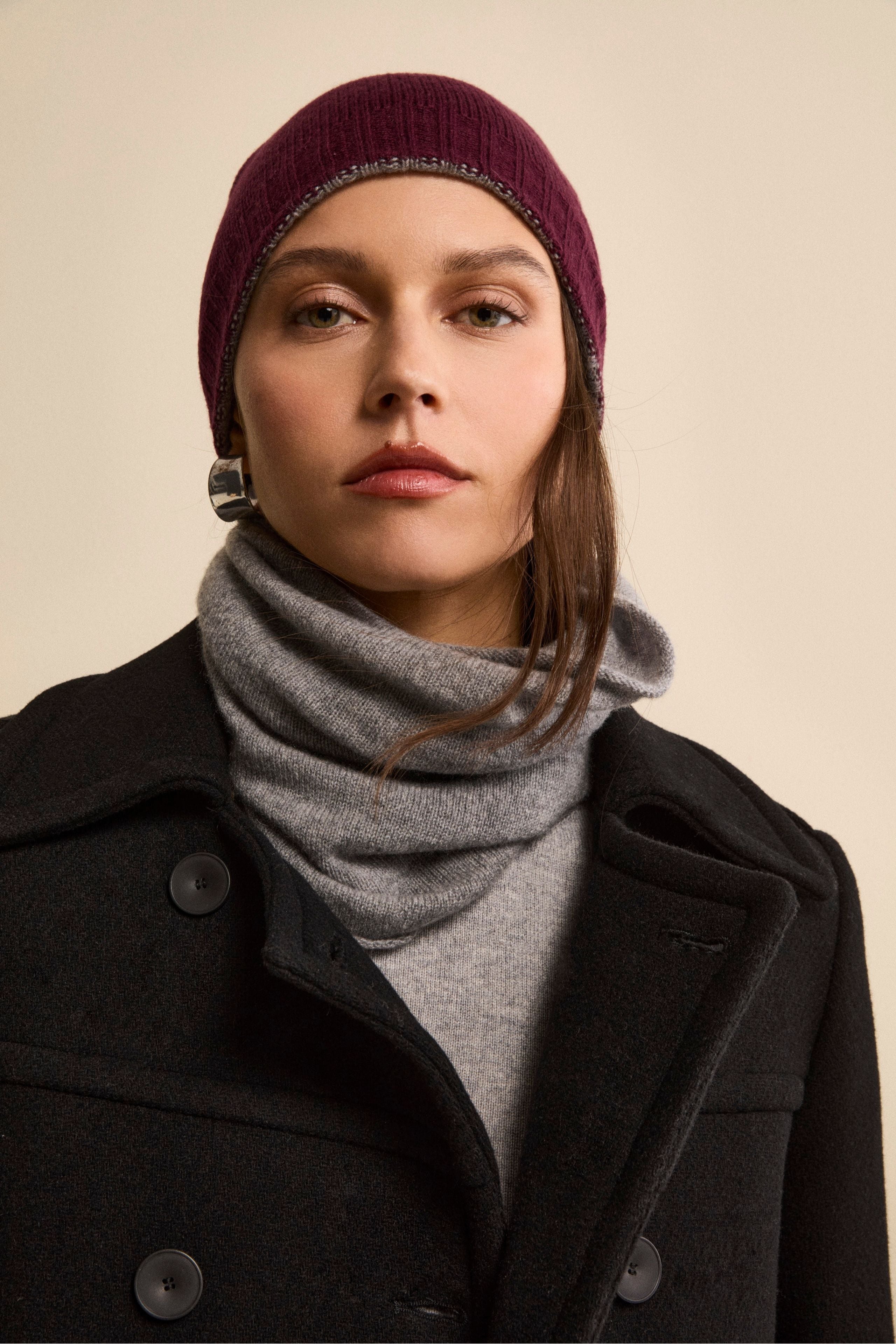 Cashmere knit collar - Grey