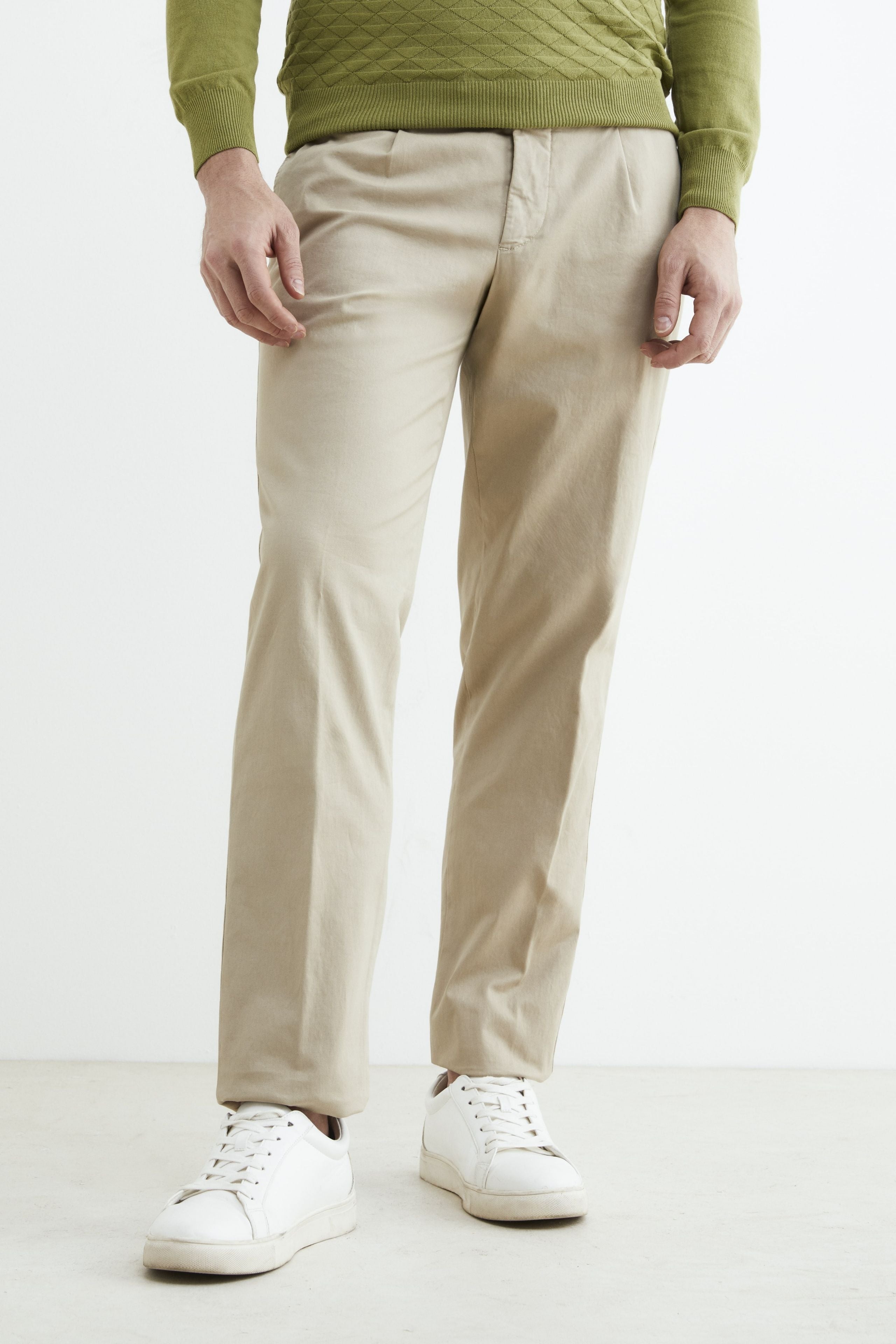 Pantaloni Eleganti Cotton E Silk Pantaloni Uomo Gucci Monogram