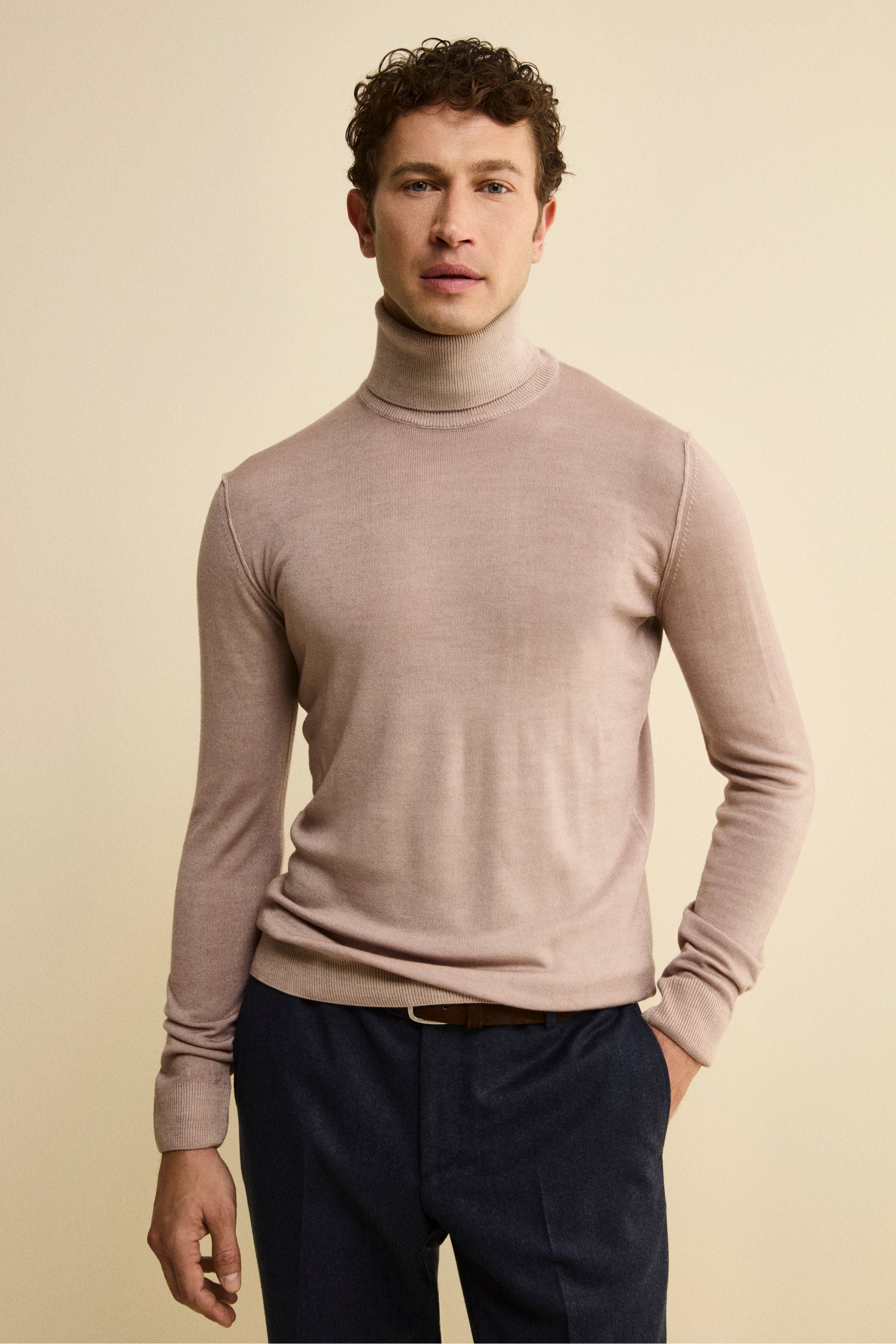 Men’s Merino Wool Turtleneck - QUARTZ