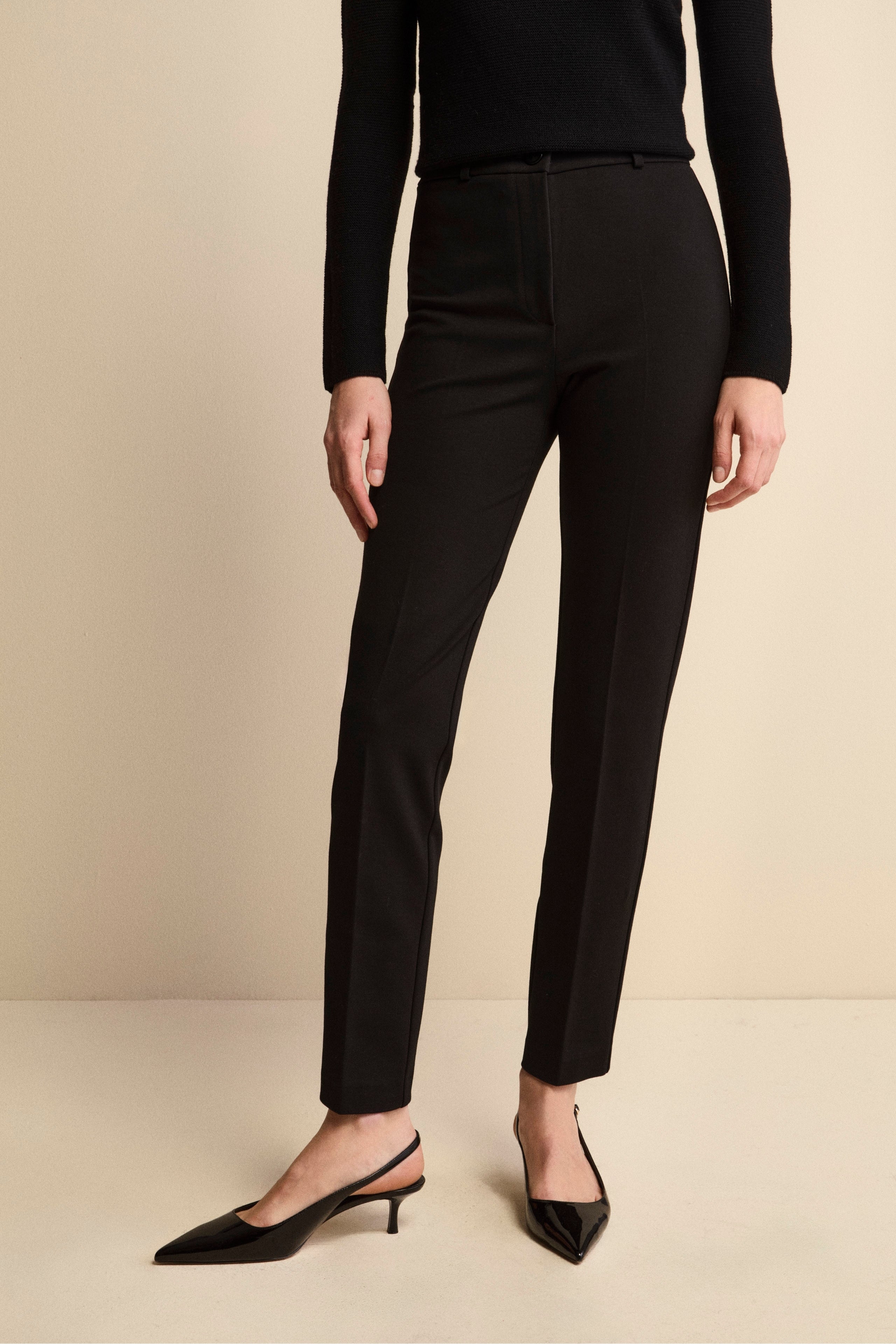 Cigarette trousers - BLACK
