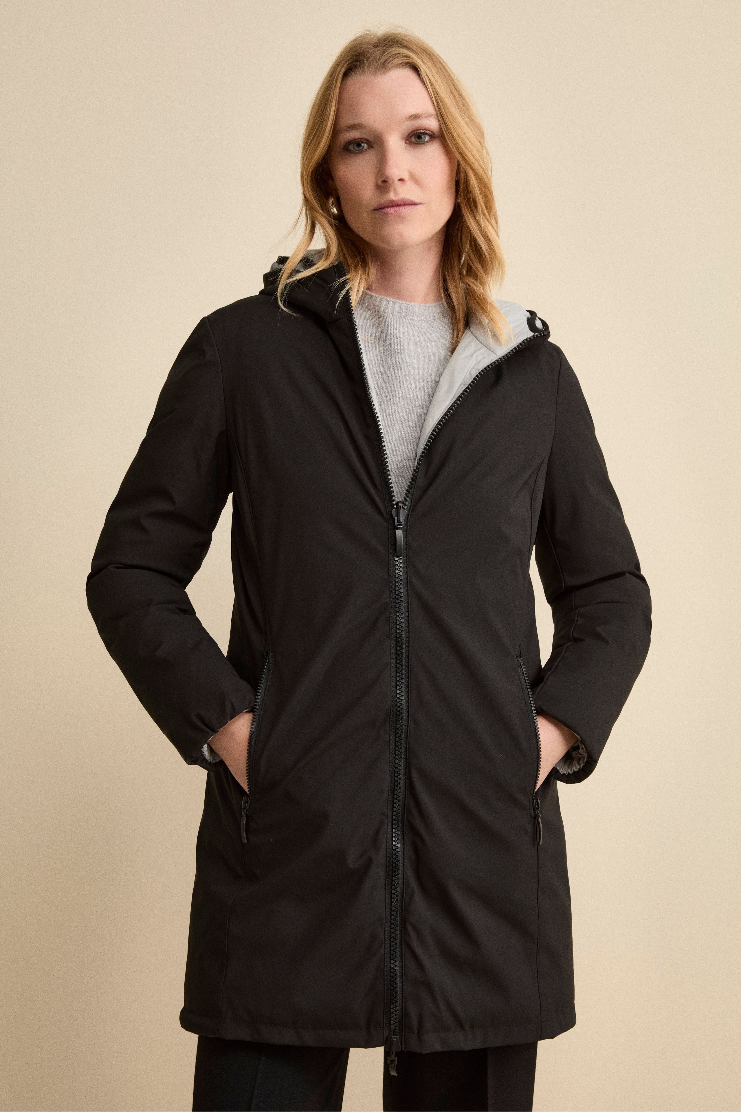 Reversible Padded Coat – Black