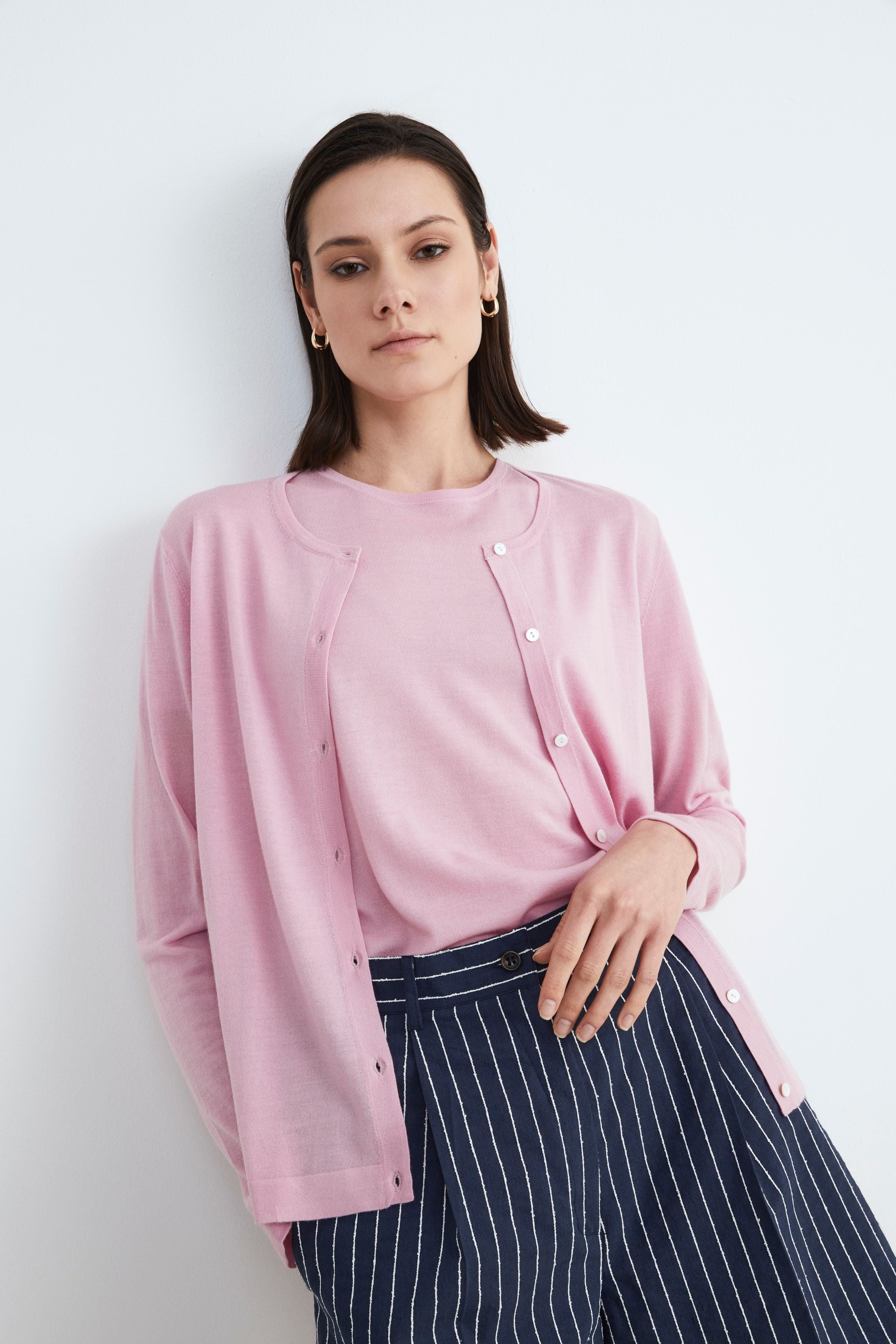 Cardigan Twin Set Di Lana Intreccio Cardigan Twin Set Donna Con