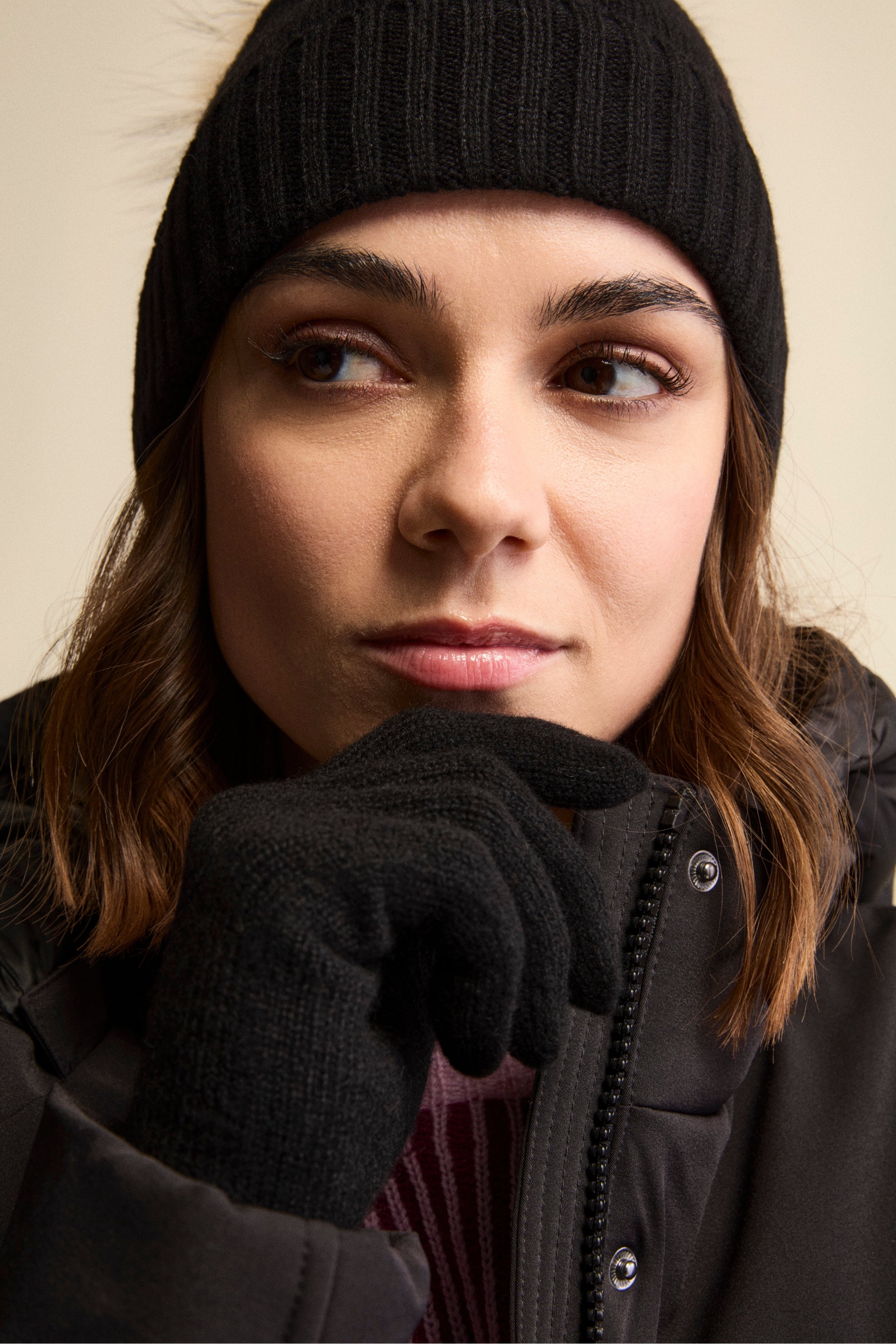 Cashmere gloves - BLACK