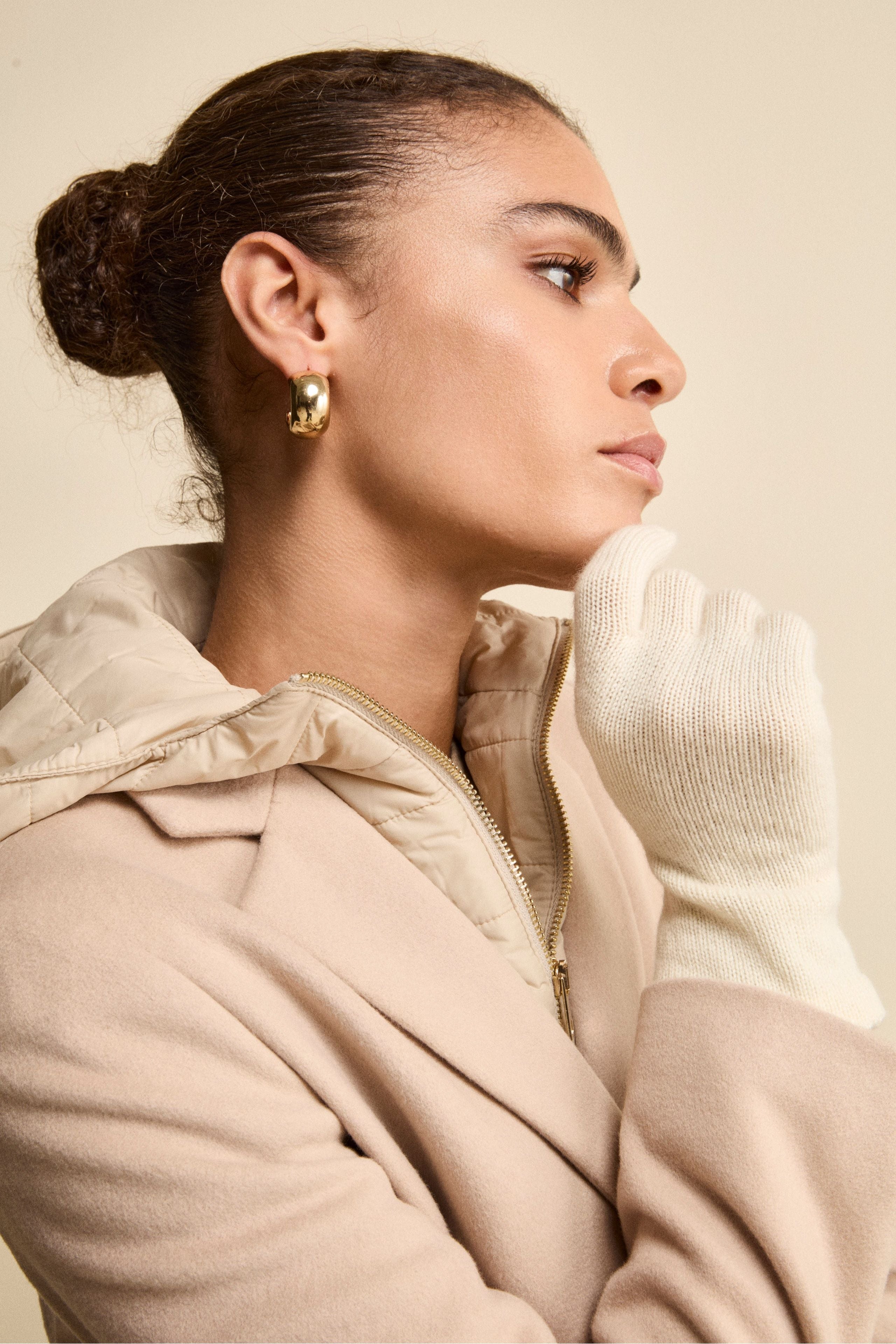 Cashmere gloves - CREAM