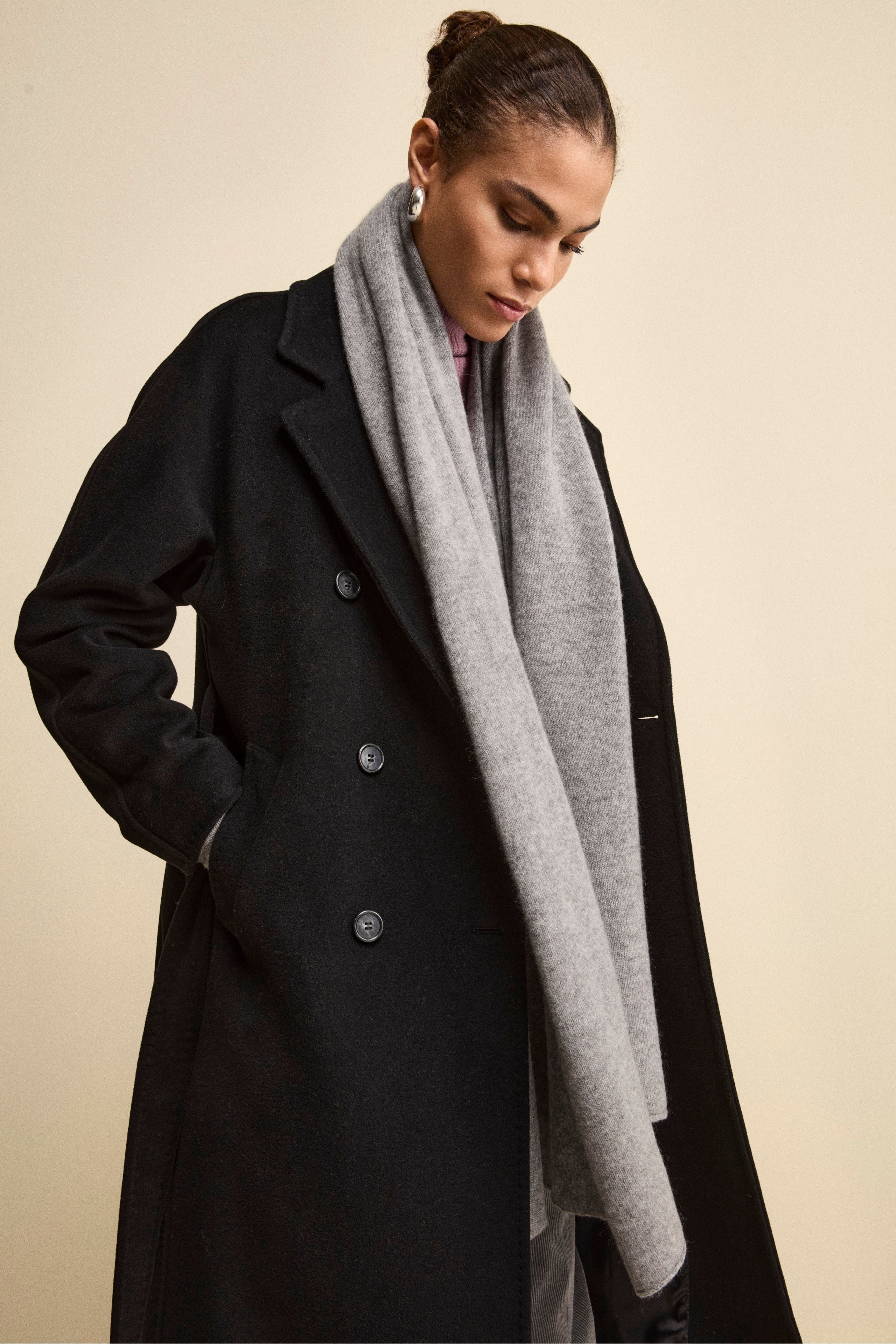 Cashmere scarf - Medium grey